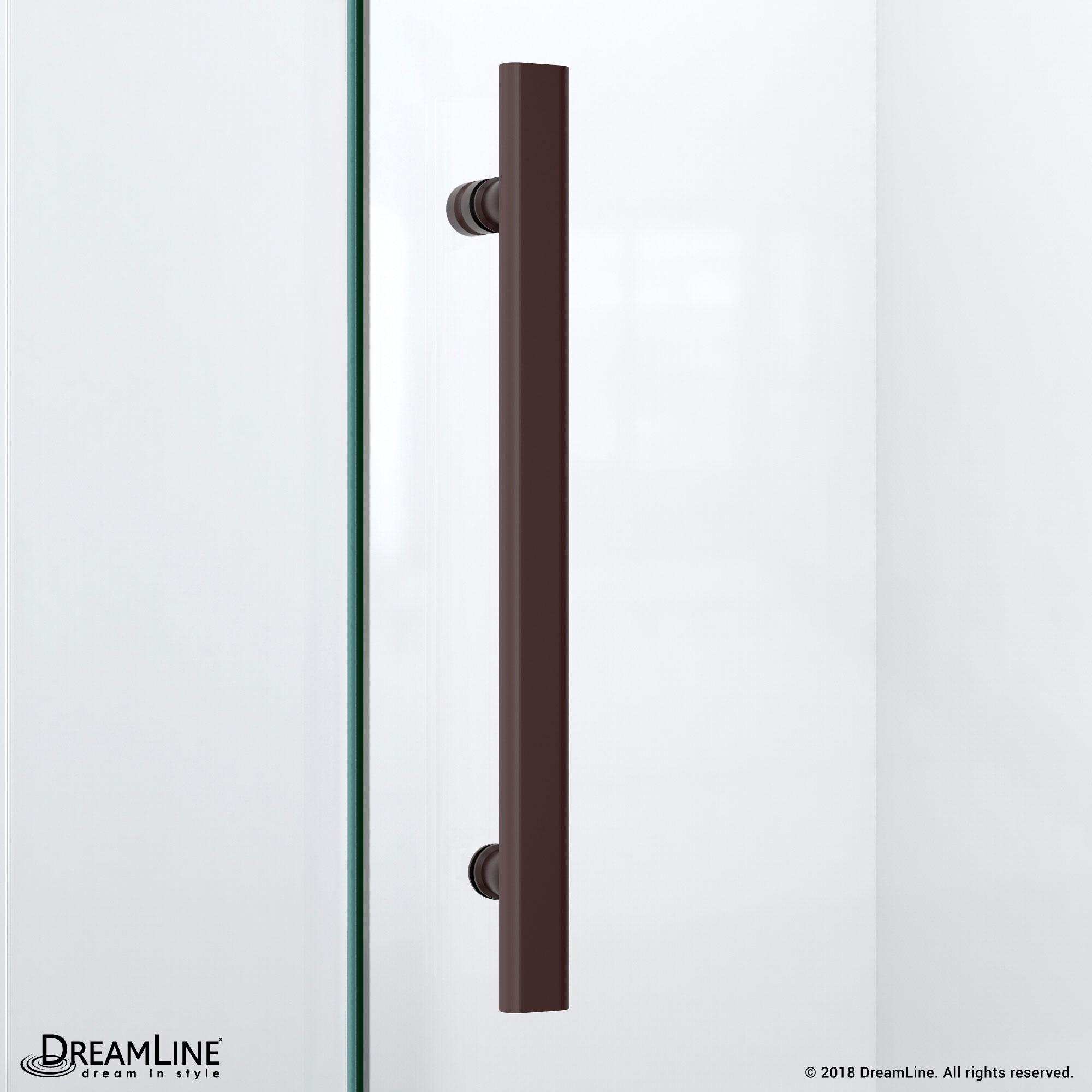 DreamLine Ascend 56-57 in. W x 72 in. H Frameless Pivot Shower Door