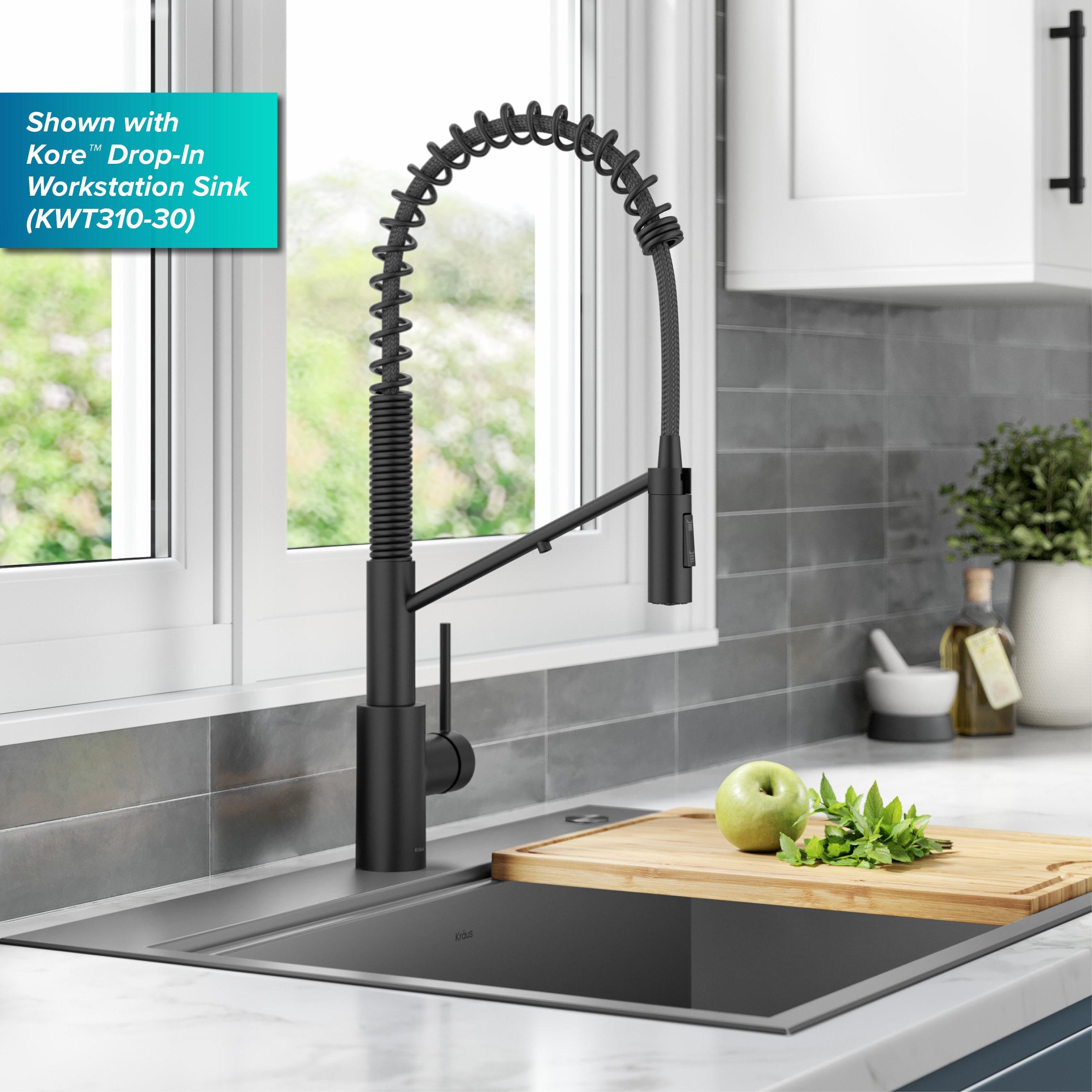 Oletto 2-in-1 Pull-Down Single Handle Kitchen Faucet