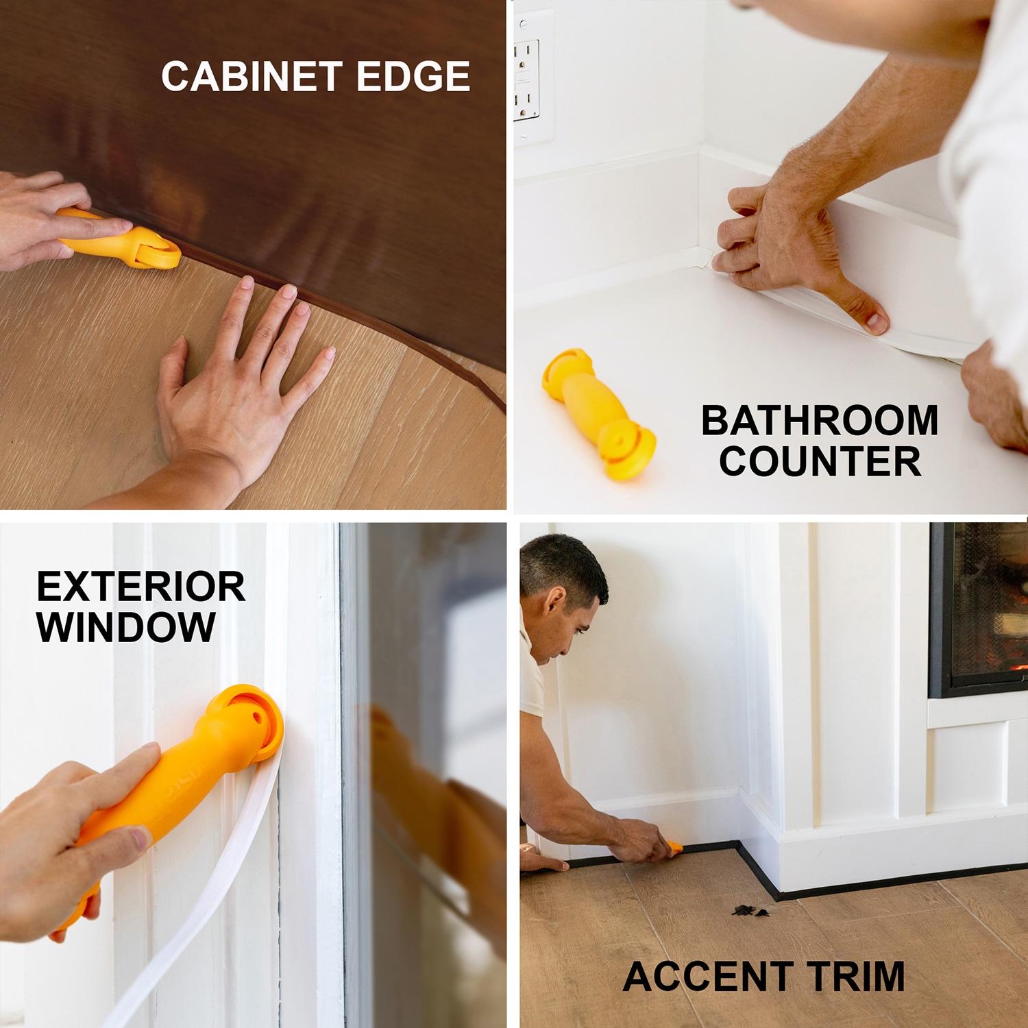 1/2 in. x 10 ft. White PVC Inside Corner Self-adhesive Flexible Caulk and Trim Molding (2-Pack)