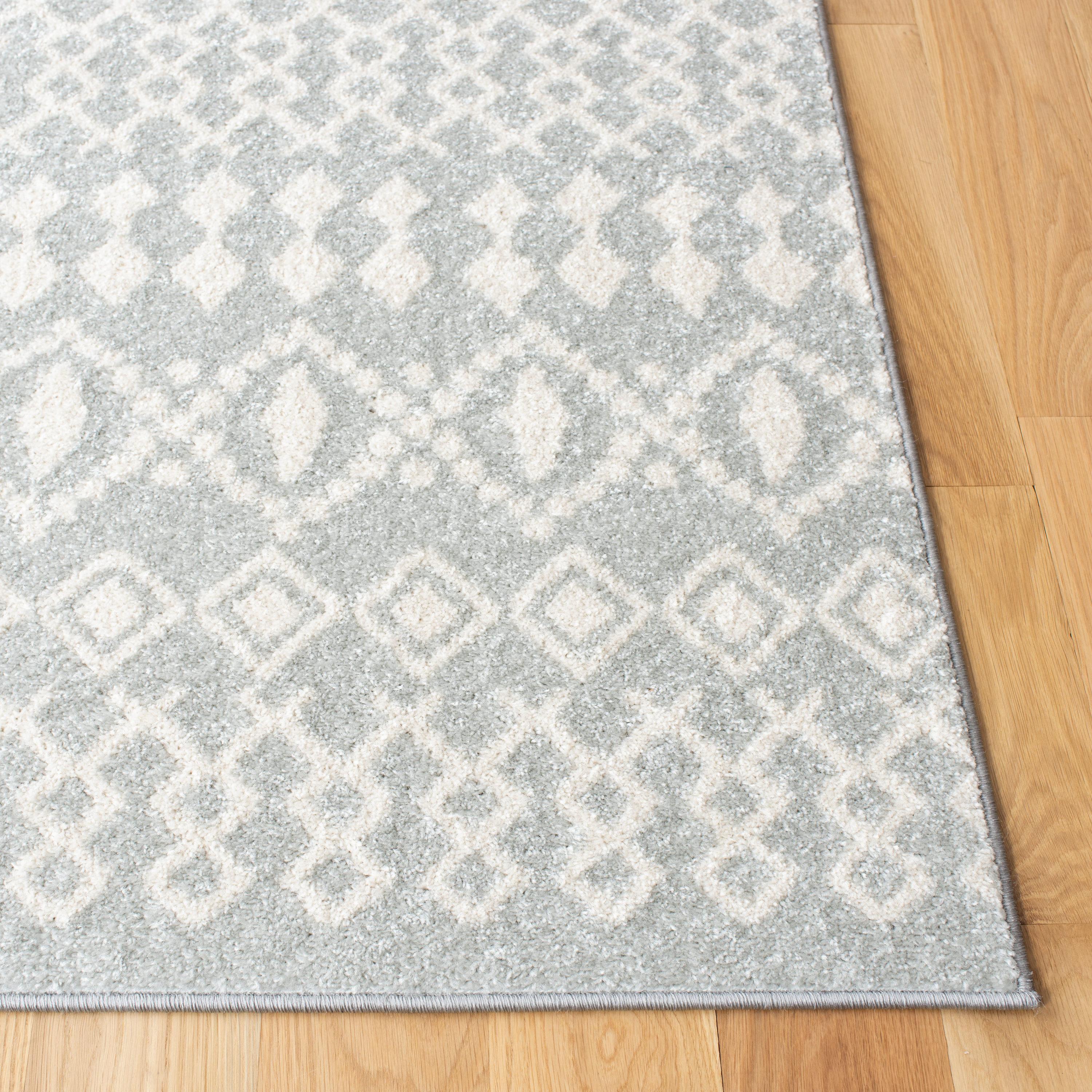 Tulum TUL240 Power Loomed Indoor Area Rug - Light Grey/Ivory - 5'3"x7'6" - Safavieh
