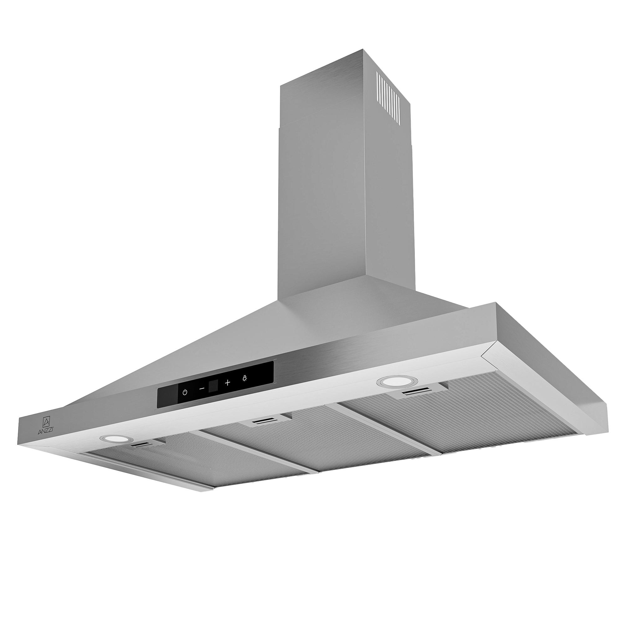 36" Stainless Steel Wall Mounted 450 CFM Convertible Range Hood With Aluminum Filter, 2W Double LED Bulbs And Touch Switch