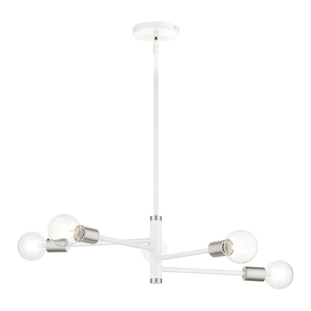 Livex Lighting Bannister 5 - Light Chandelier in  White