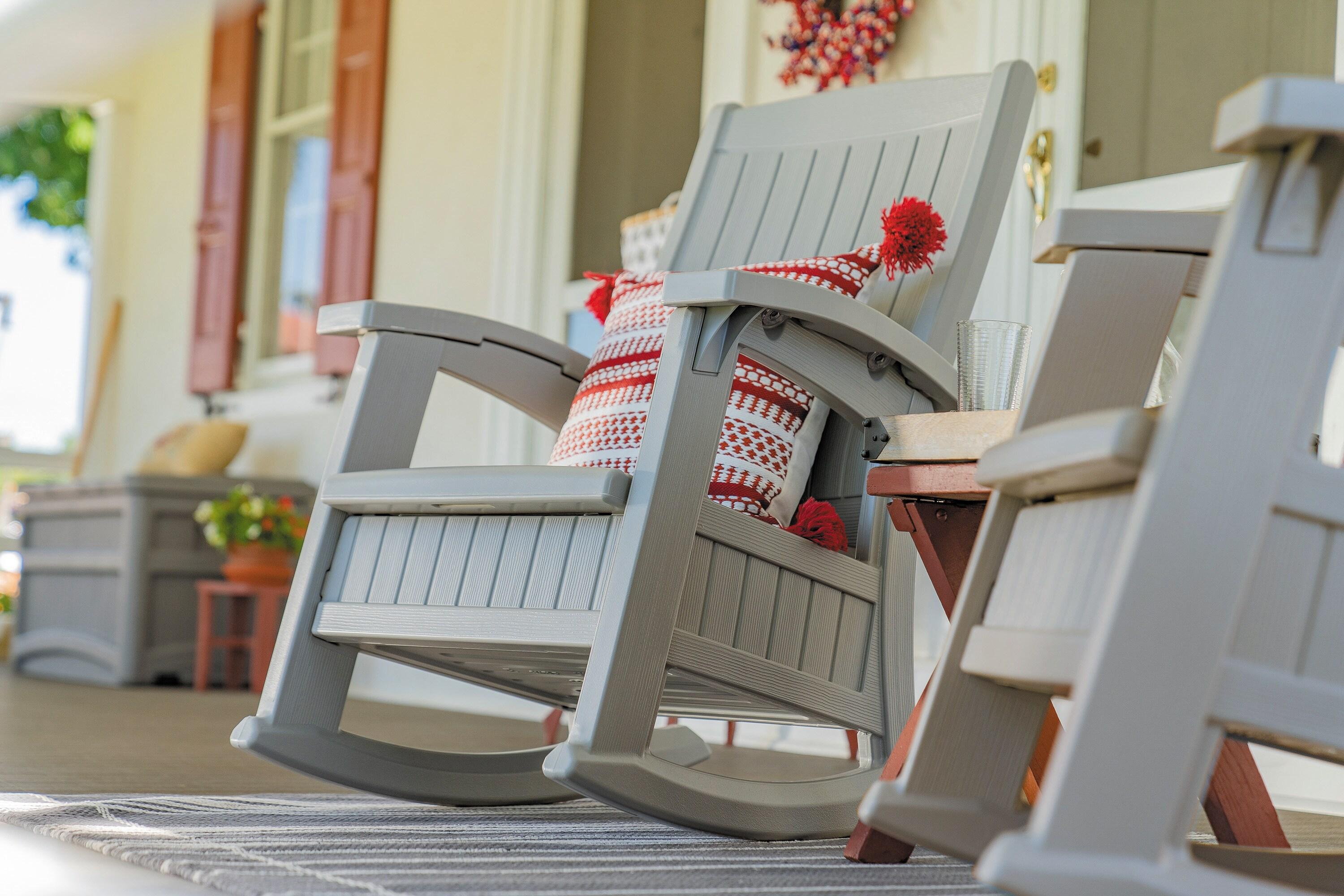 Suncast Suncast Outdoor Rocking Chair with Storage