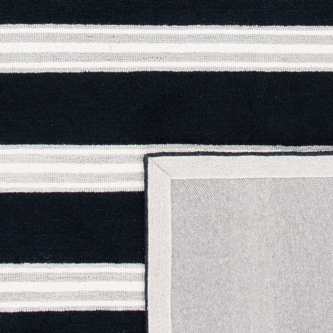 Montauk MTK712 Hand Woven Indoor Area Rug - Black/Ivory - 8'x10' - Safavieh