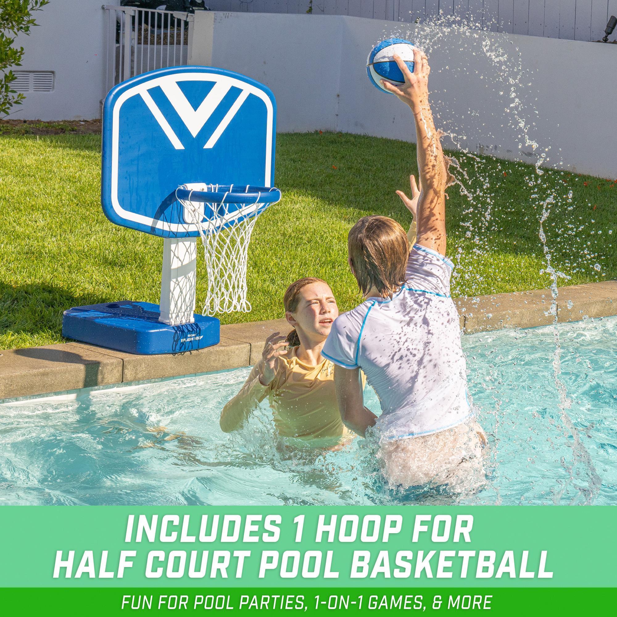 GoSports GoSports Splash Hoop 2-in-1 Pool Basketball Hoop & Volleyball Net Game Set