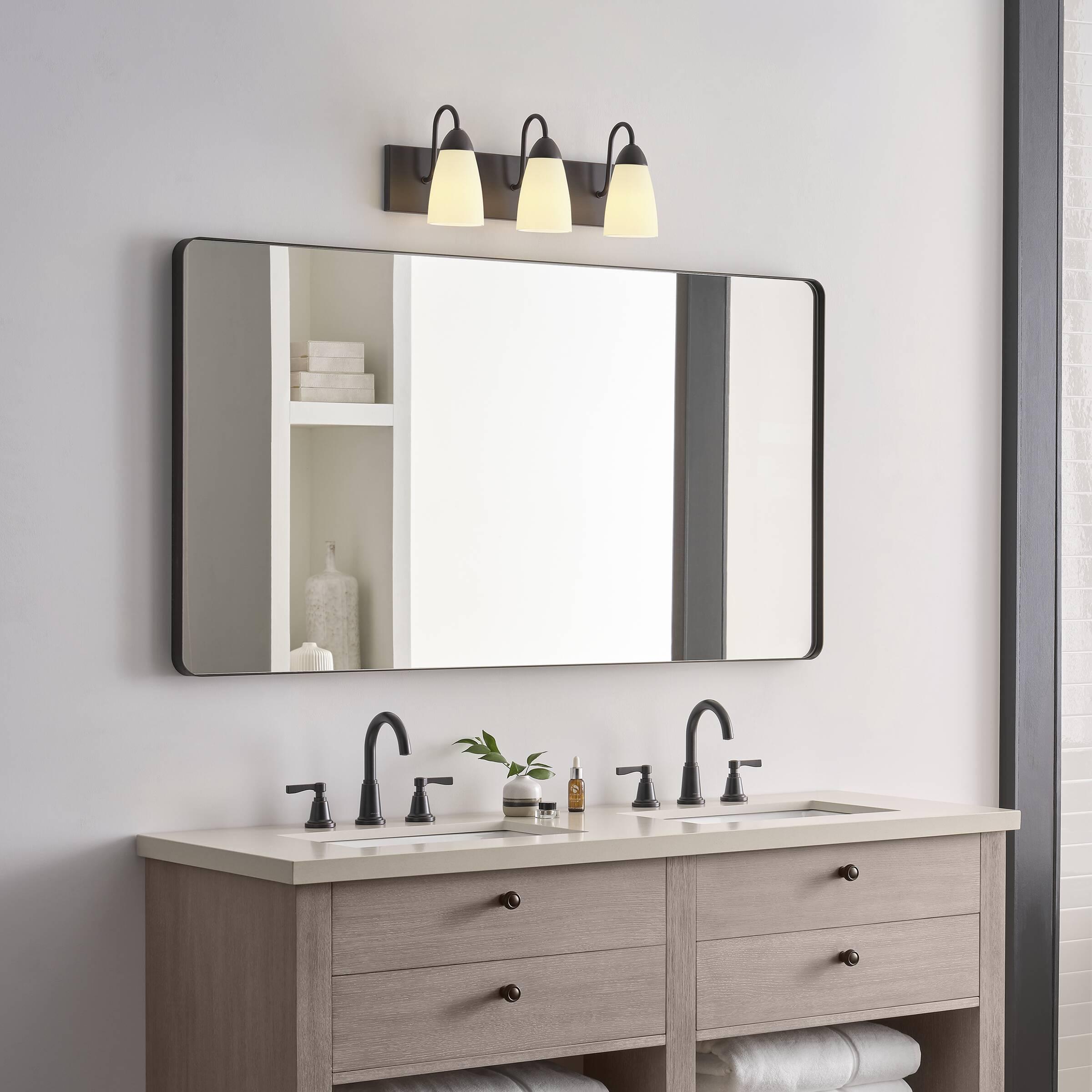 Generation Lighting 4420203-710 Seville Three - Light Wall/Bath Vanity Style Fixture, Bronze