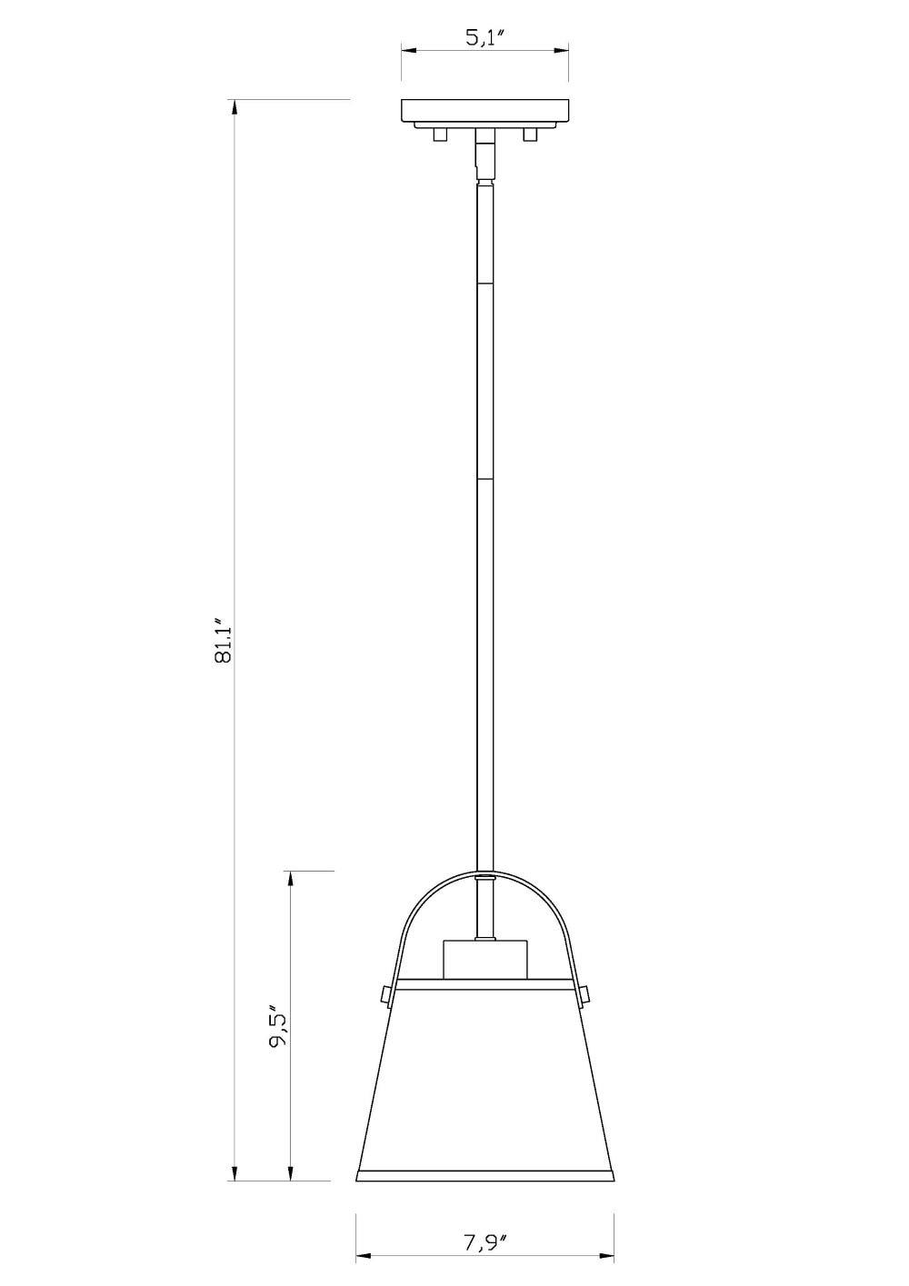 Z-Lite Z-Studio 1 - Light Pendant in  Heritage Brass