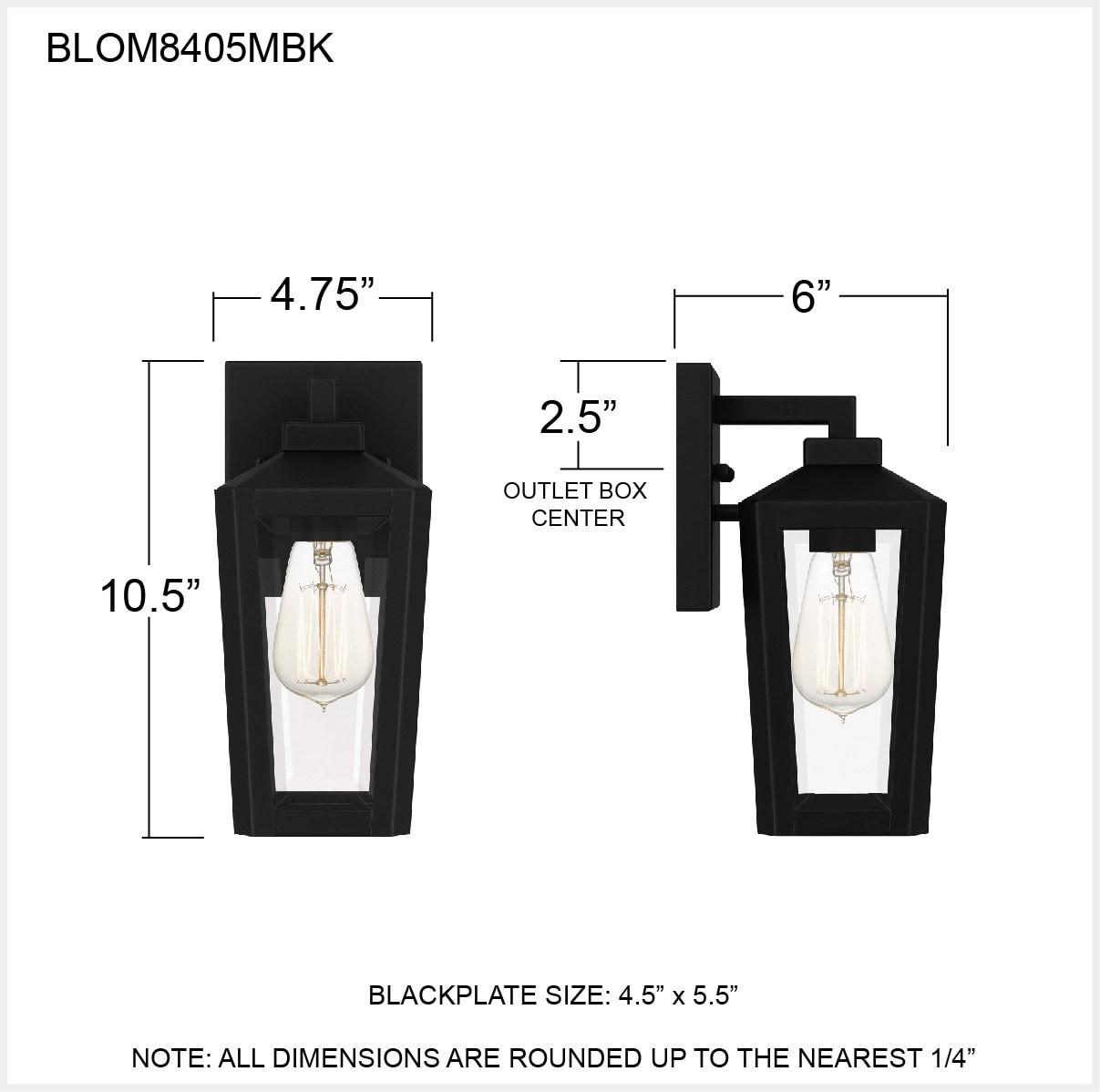Quoizel Lighting Blomfield 1 - Light Sconce in  Matte Black