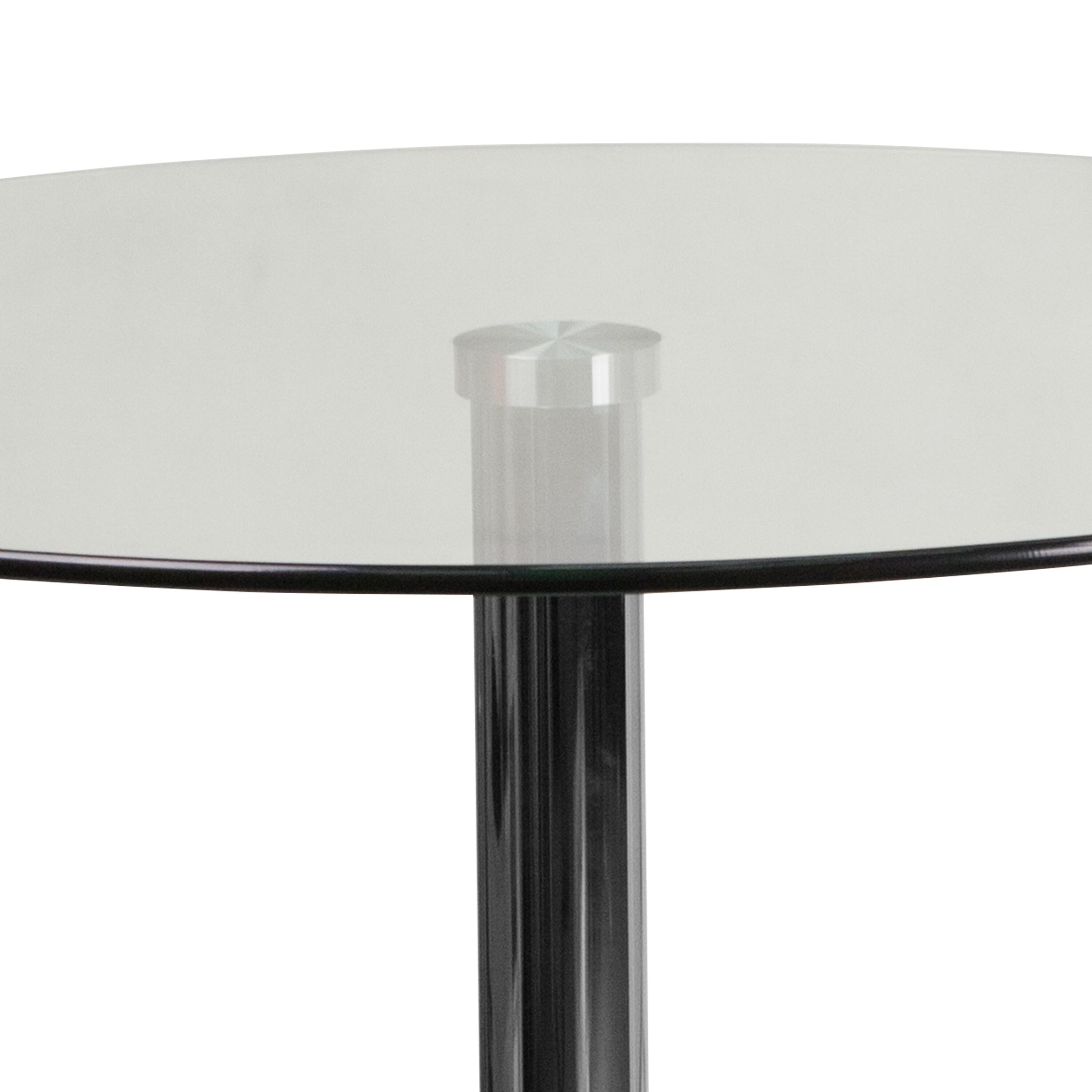 Flash Furniture 23.5'' Round Glass Table with 35.5''H Chrome Base