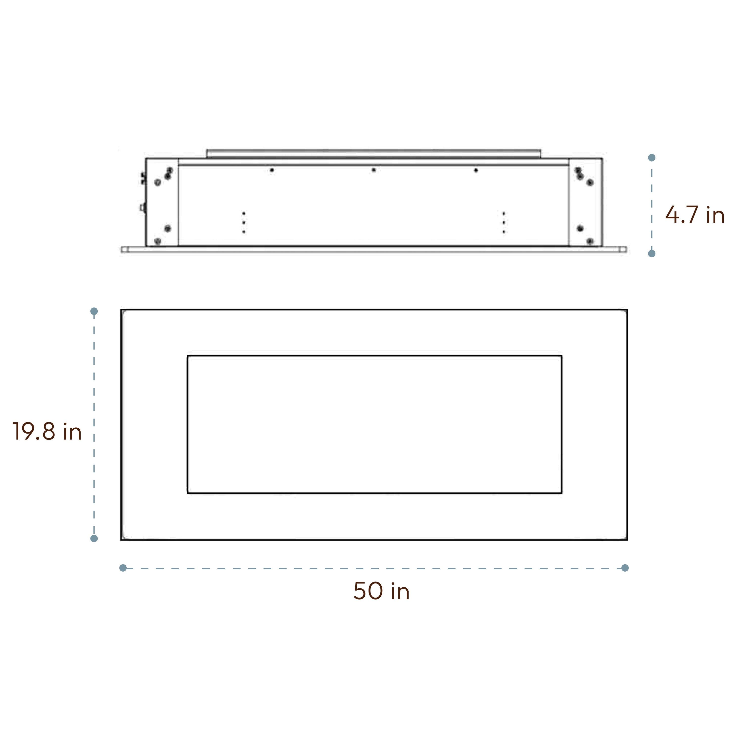 Cambridge Cambridge Wall Mount Electric Fireplace Heater with Remote Control for Indoor Use in Living Room, Bedroom, Home Office