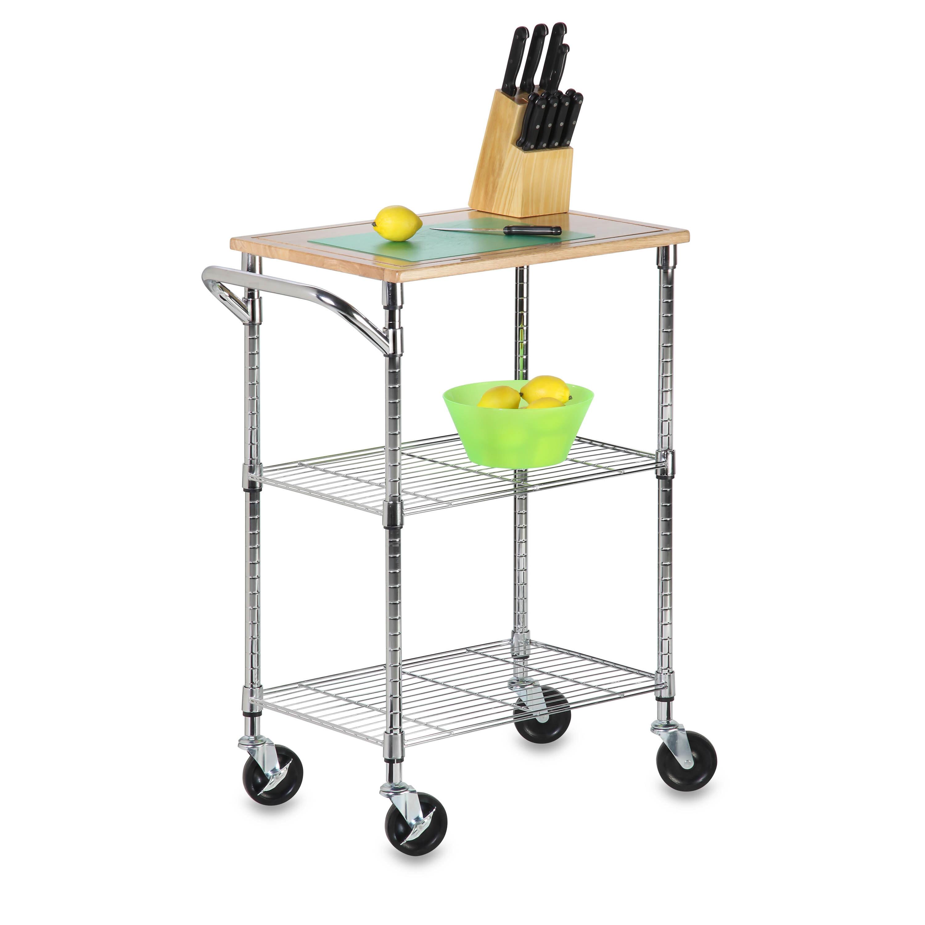 Honey-Can-Do 2 Shelf Chopping Block Cart