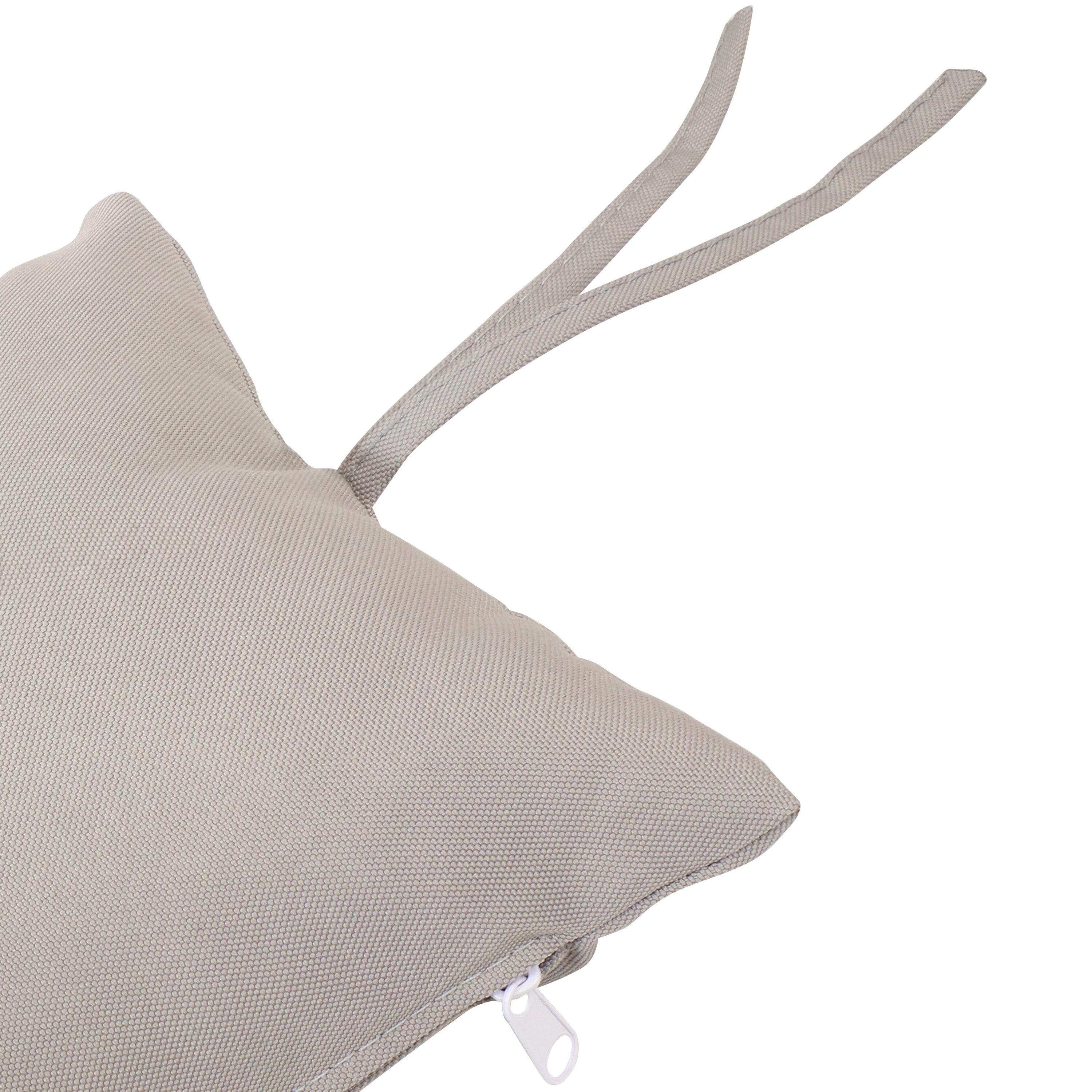 Sunnydaze Outdoor Replacement Headrest and Cushions for Phoebe Hanging Lounge Egg Chair - Gray - 2pc