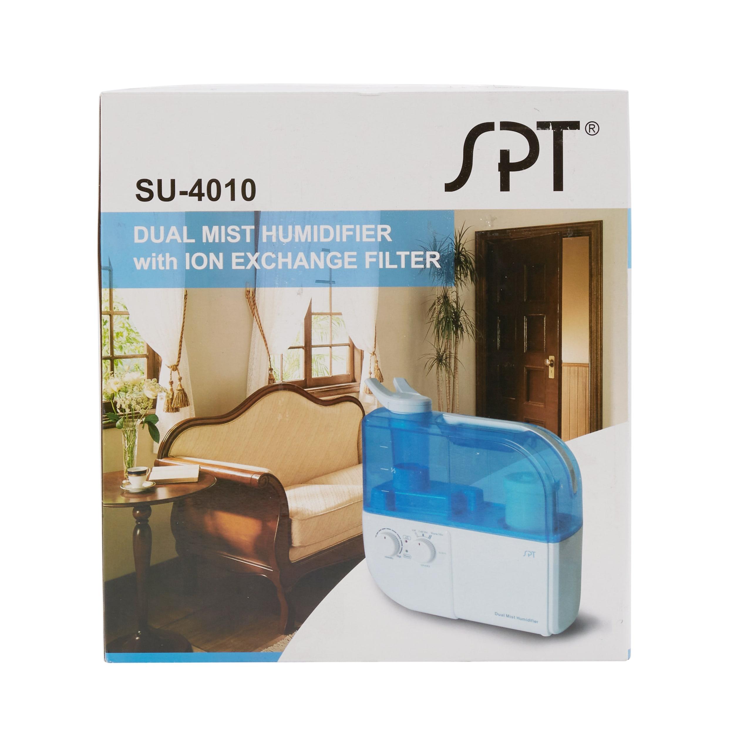 SPT Blue and White Dual Mist Humidifier with Automatic Shutoff