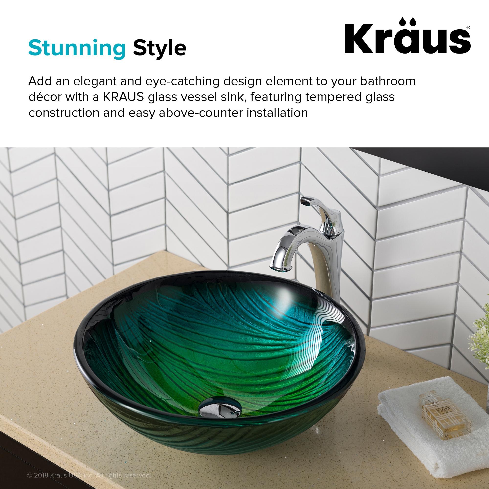 Nei Glass Circular Vessel Bathroom Sink