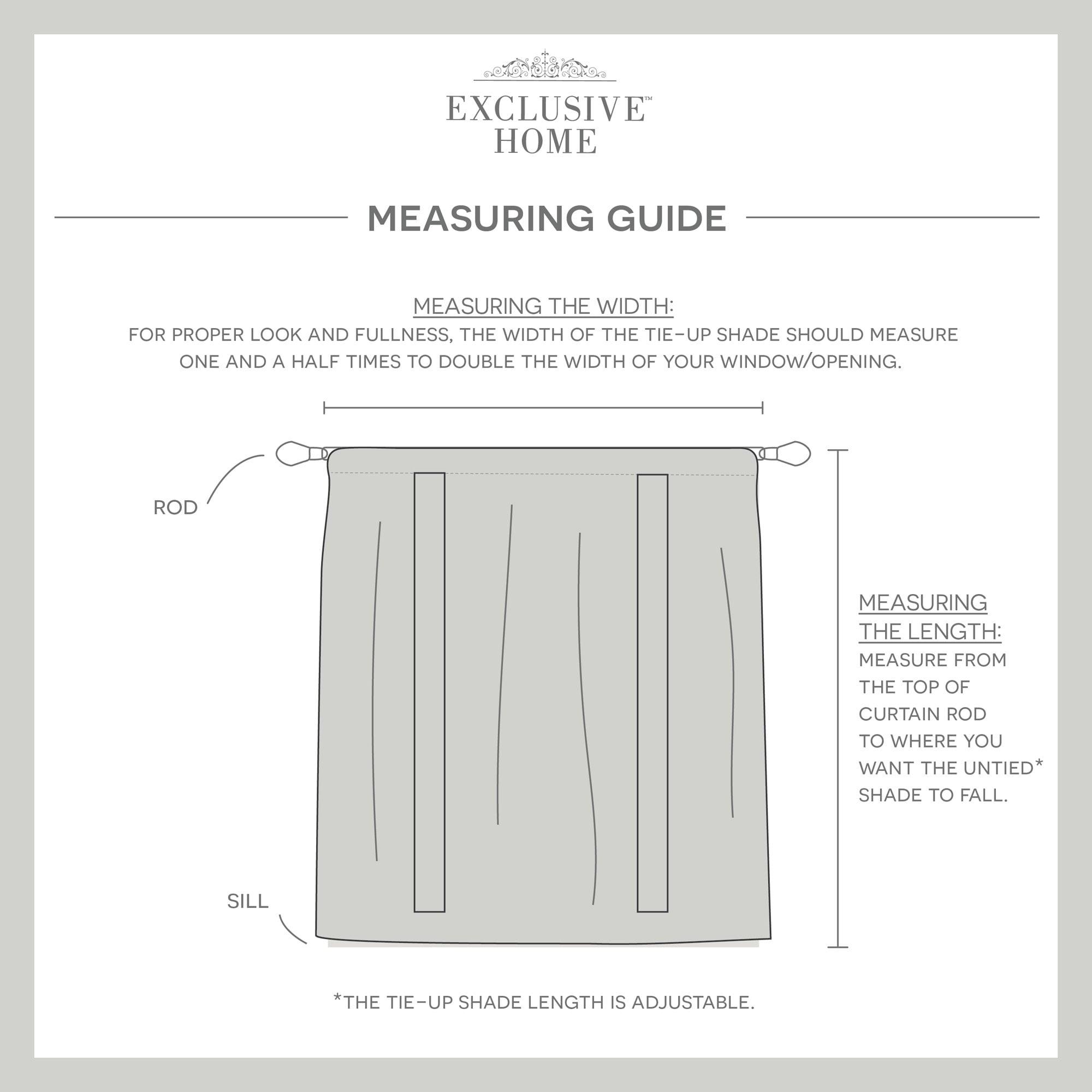 Amalgamated Textiles Exclusive Home Loha Light Filtering Rod Pocket Tie Up Shade