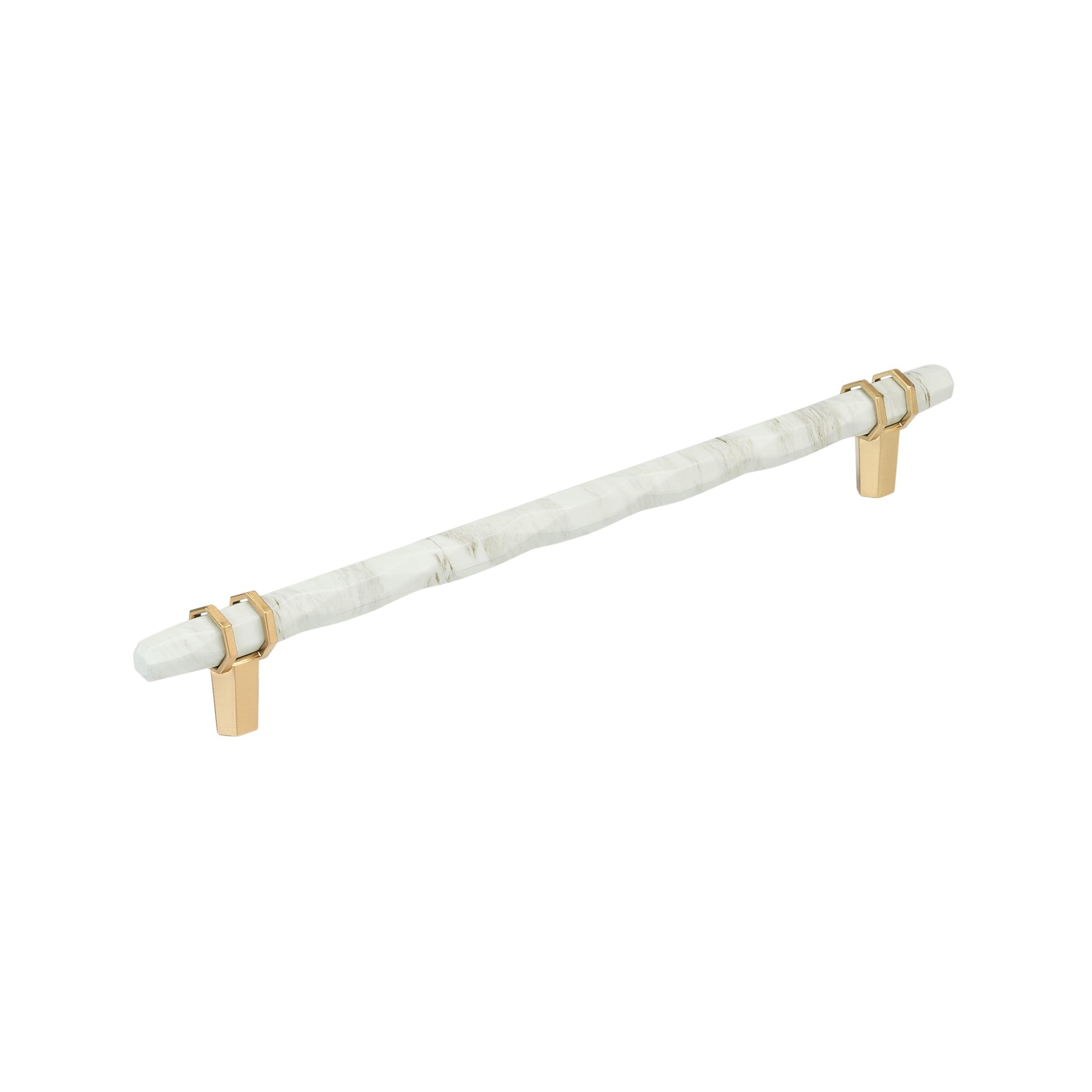 Marble White and Bronze 10-inch Cabinet Pull Bar