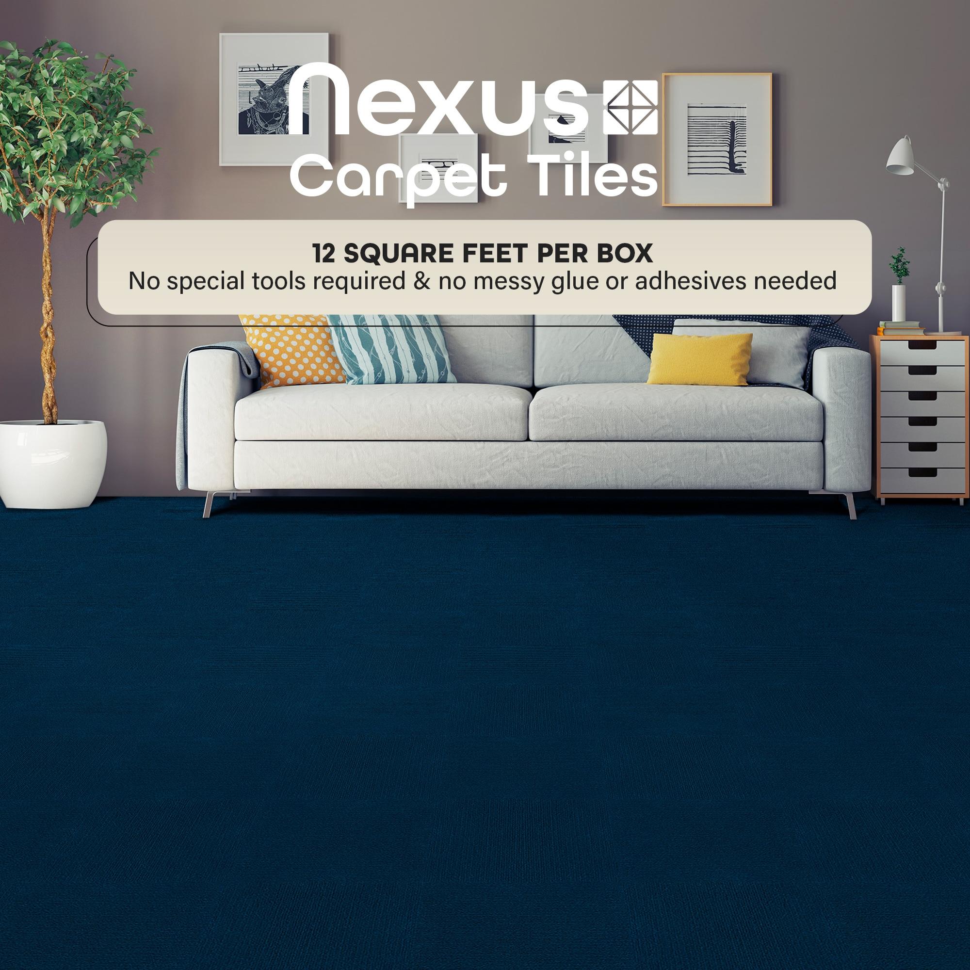 Achim Importing Co Nexus 12'' W x 12'' L Level Loop Adhesive, Peel & Stick Polyester Carpet Tile