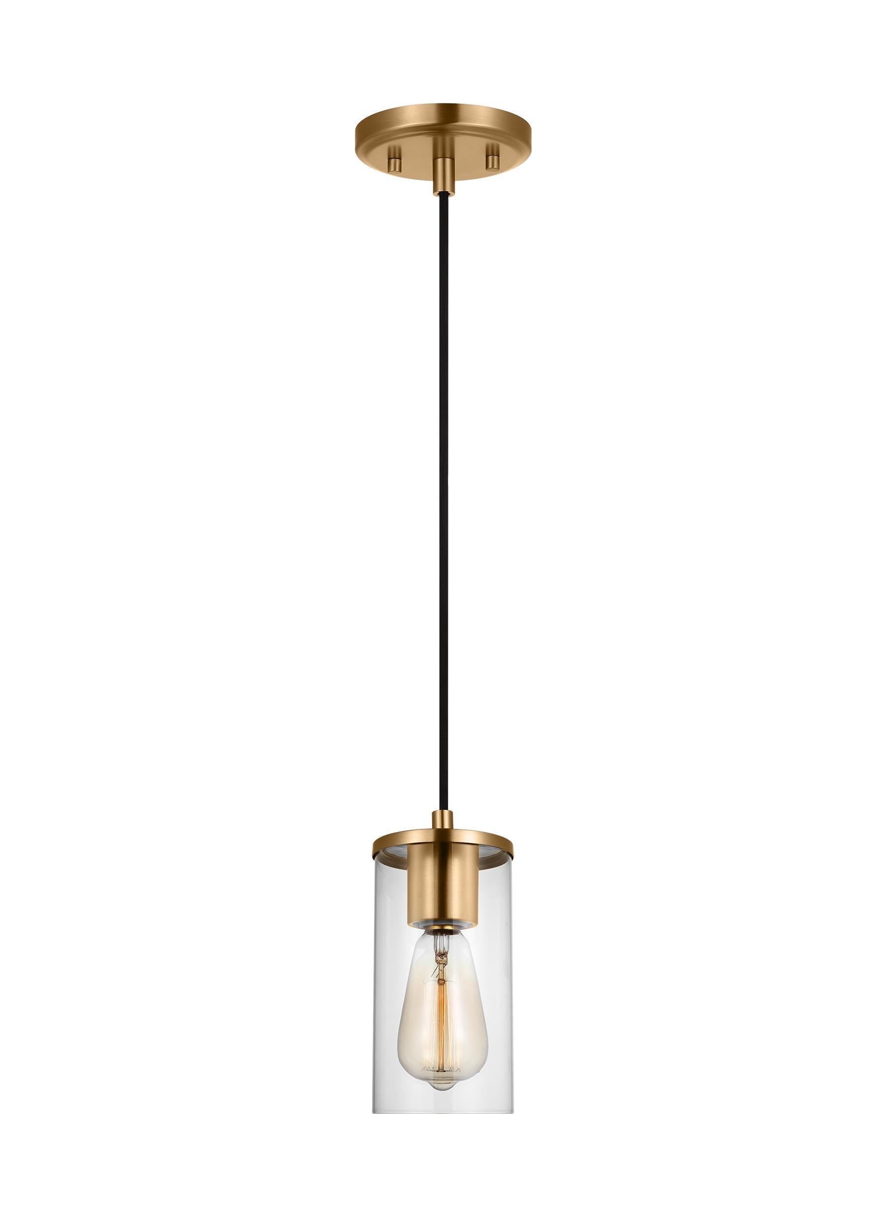 Zire Mini 4" Satin Brass Indoor/Outdoor Pendant Light