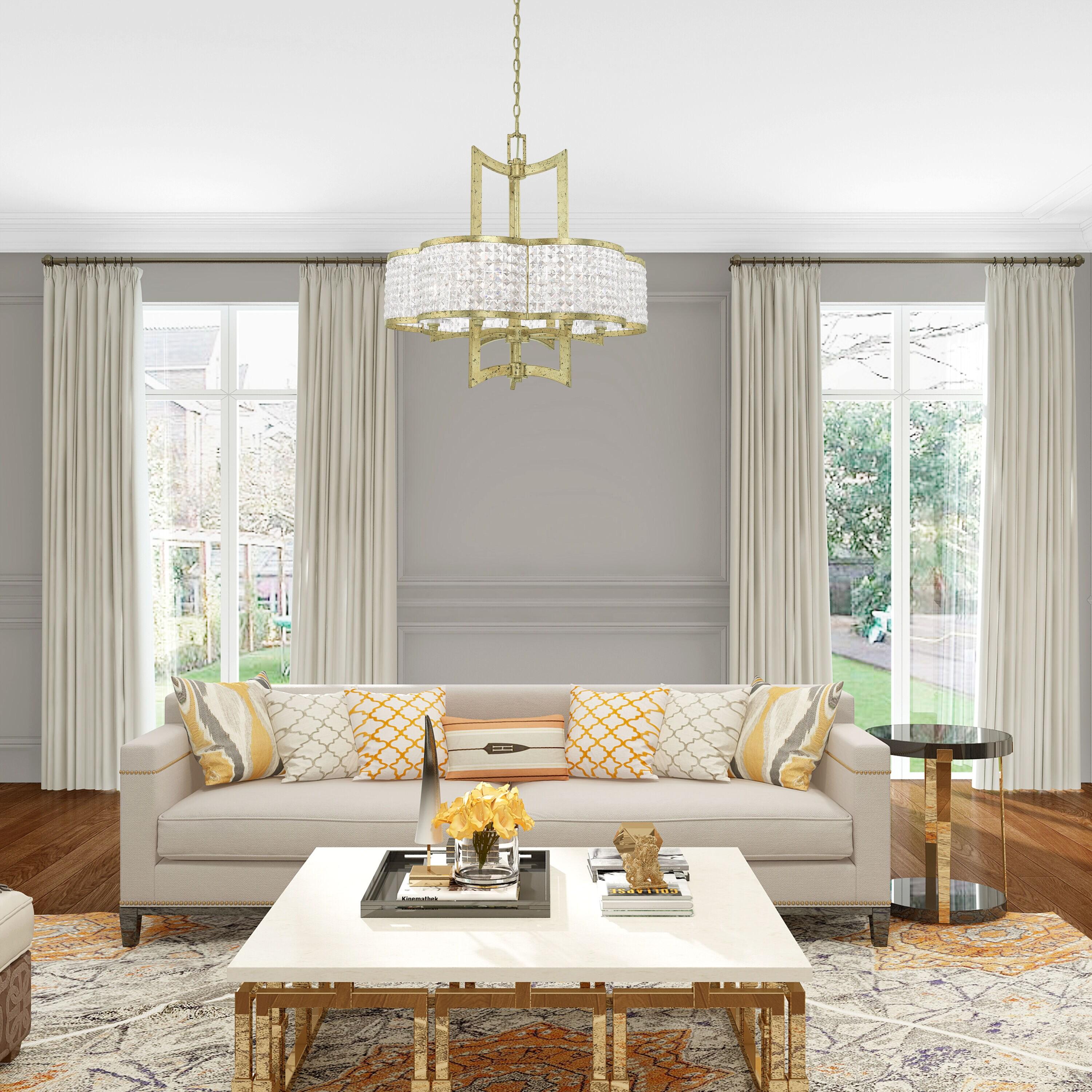 Livex Lighting Grammercy 6 - Light Chandelier in  Winter Gold