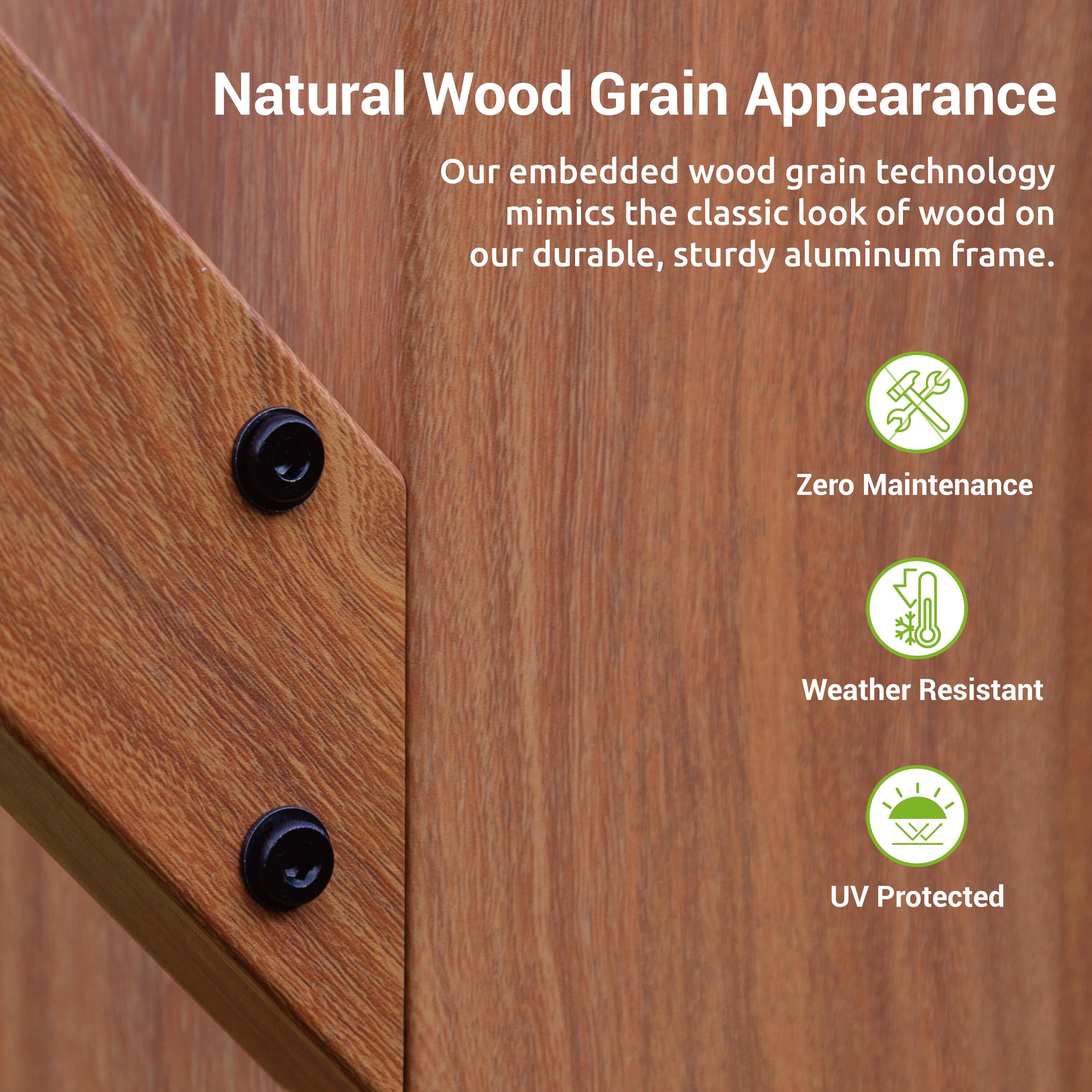 Paragon-Outdoor Florence 11 ft. W x 11 ft. D Wood Grain Aluminum Pergola in Canadian Cedar with Convertible Canopy