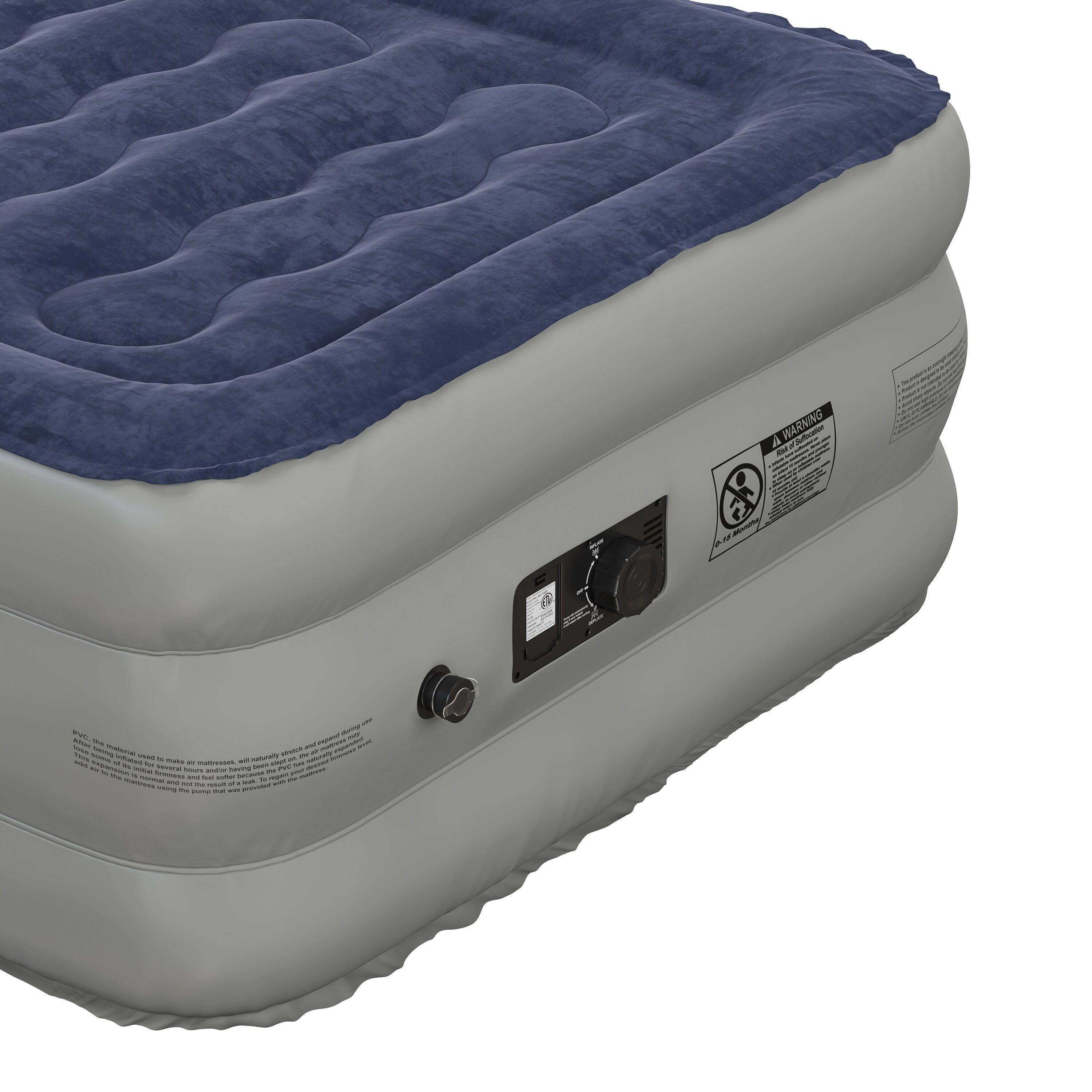Flash Furniture 18 inch Air Mattress with ETL Certified Internal Electric Pump and Carrying Case - Twin