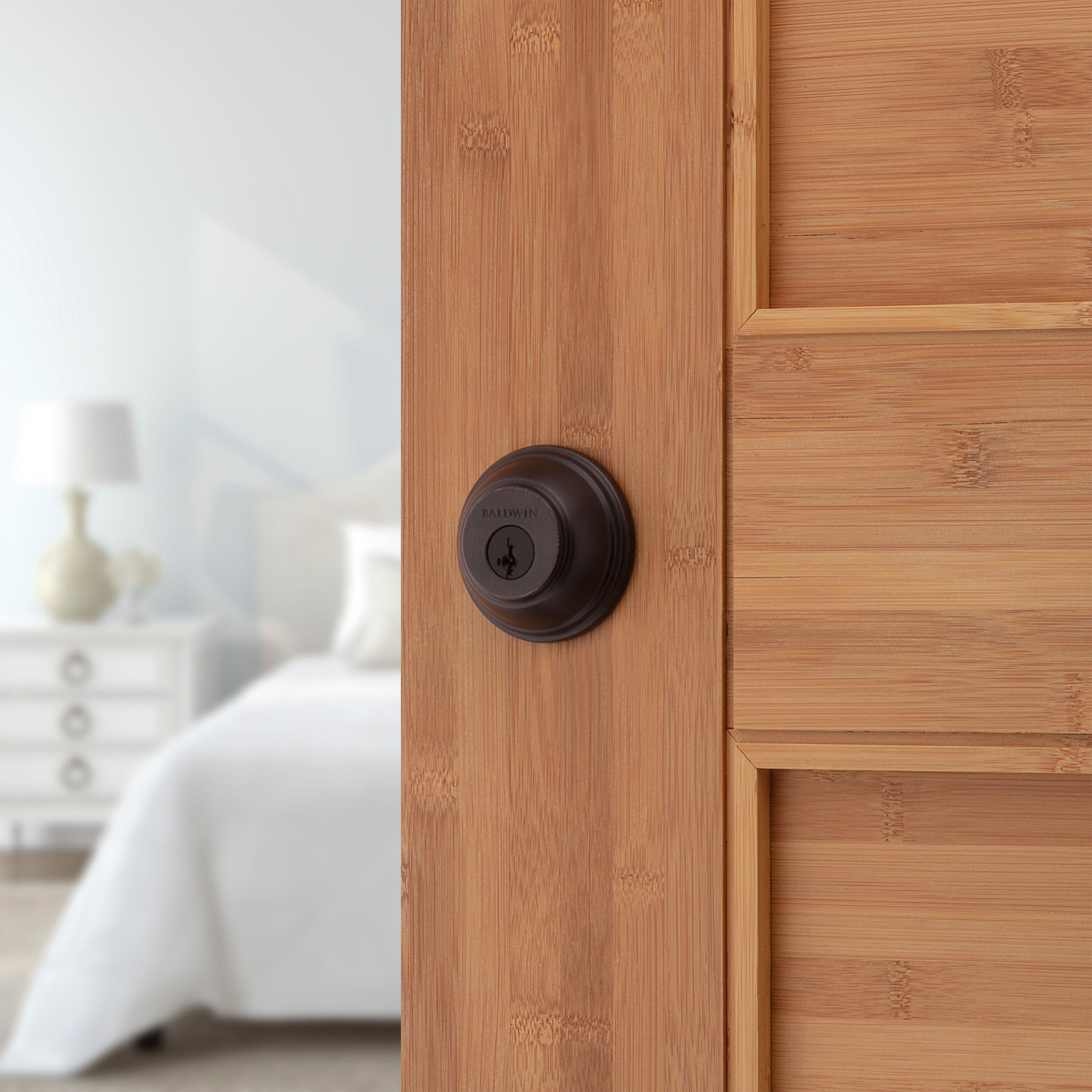 Baldwin Prestige 380 Round Single Cylinder Deadbolt Featuring SmartKey® Security