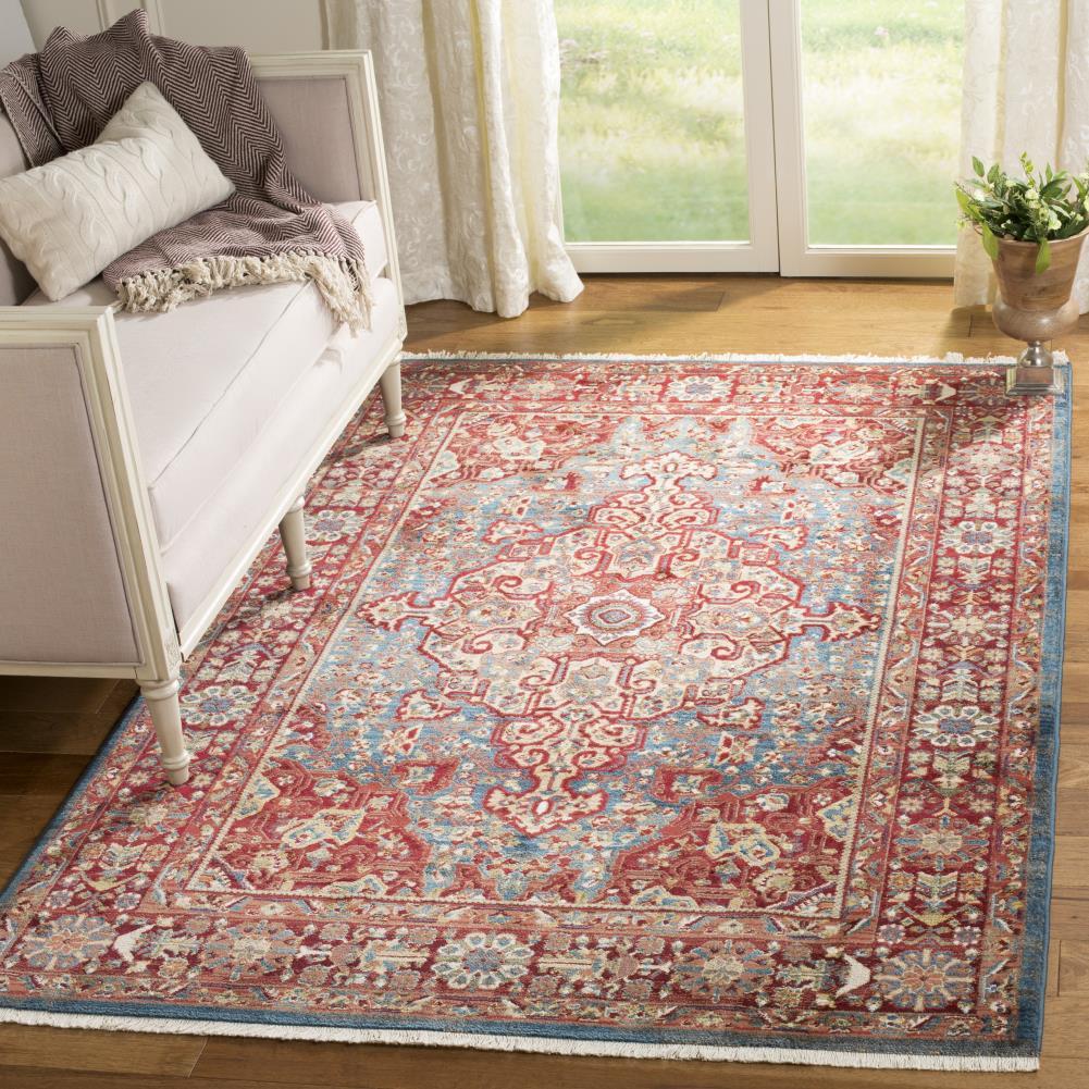Kashan KSN305 Power Loomed Area Rug - Blue/Red - 8'x10' - Safavieh
