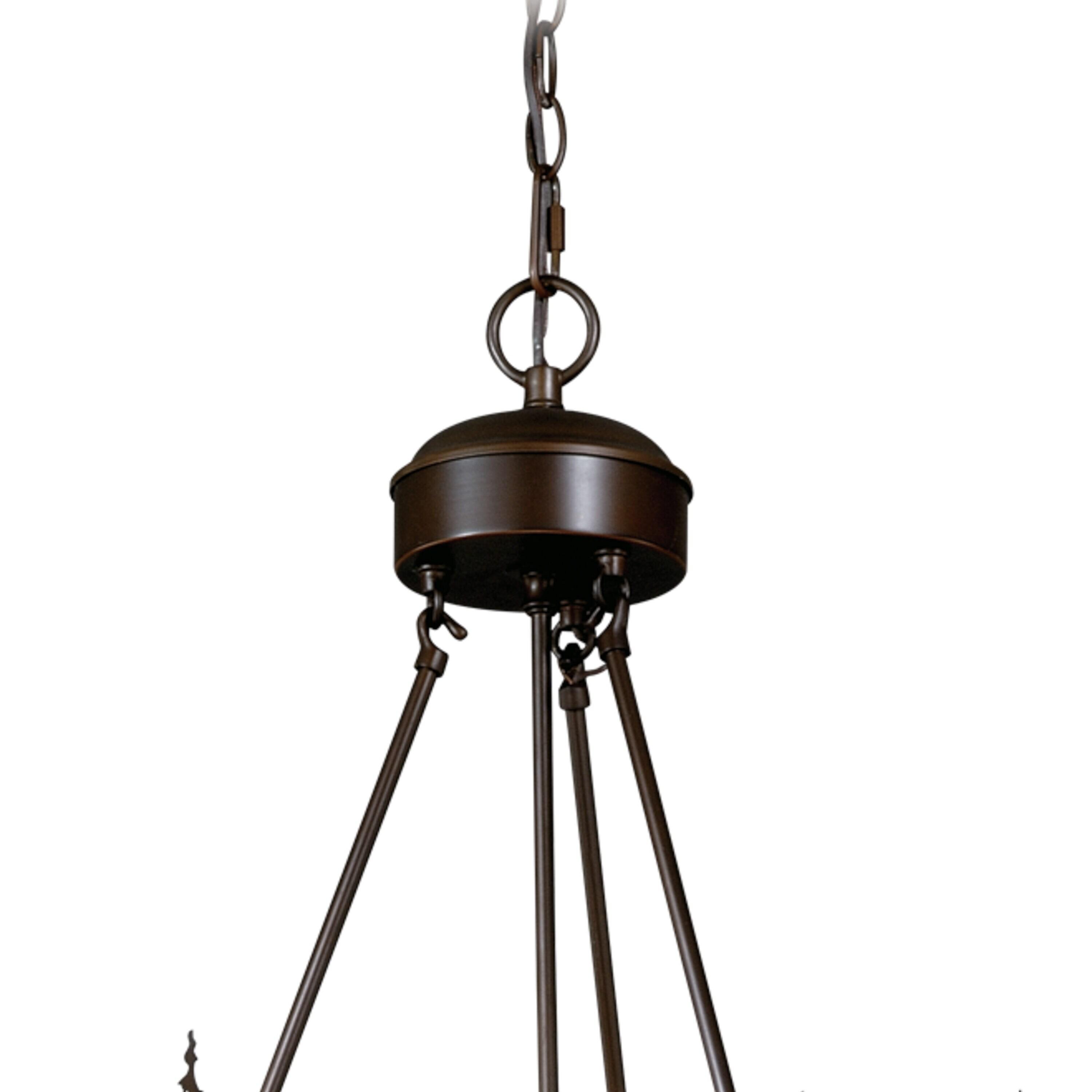 Vaxcel Bryce 9 - Light Chandelier in  Burnished Bronze