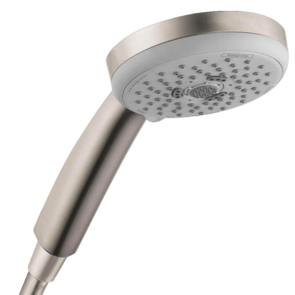 Brushed Nickel 4-inch Multi-Function Handheld Shower Head