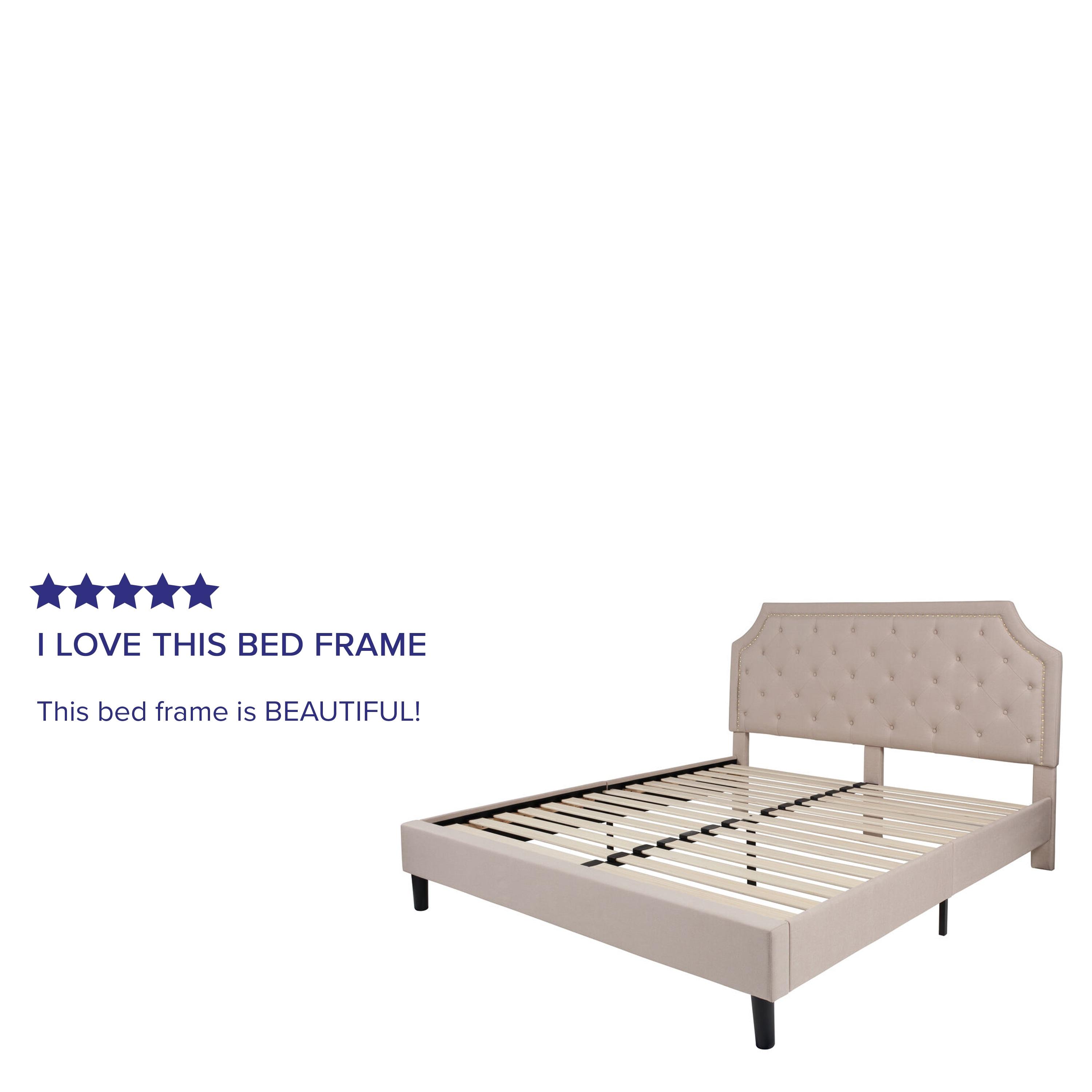 Flash Furniture Brighton Arched Tufted Upholstered Platform Bed