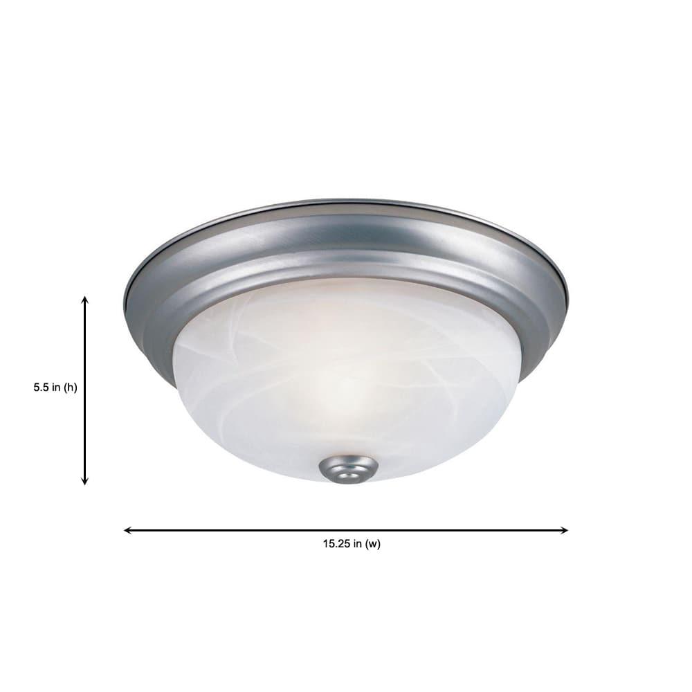 Designers Fountain 15 inch 3-Light Pewter Flush Mount Ceiling Light, 1257L-PW-AL