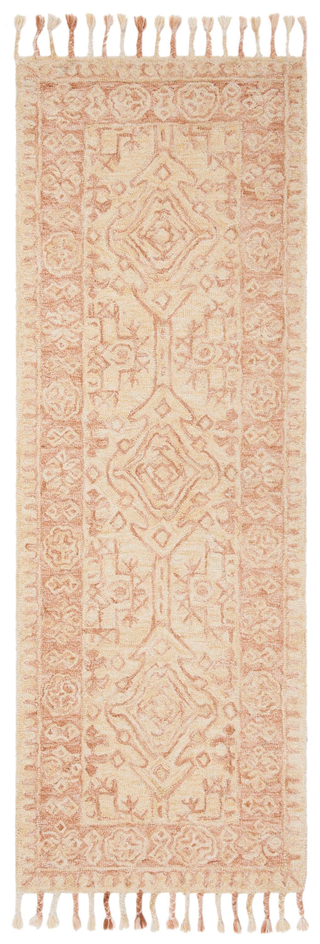 Aspen APN225 Hand Tufted Runner Rug - Ivory/Blush - 2'3"x7' - Safavieh.