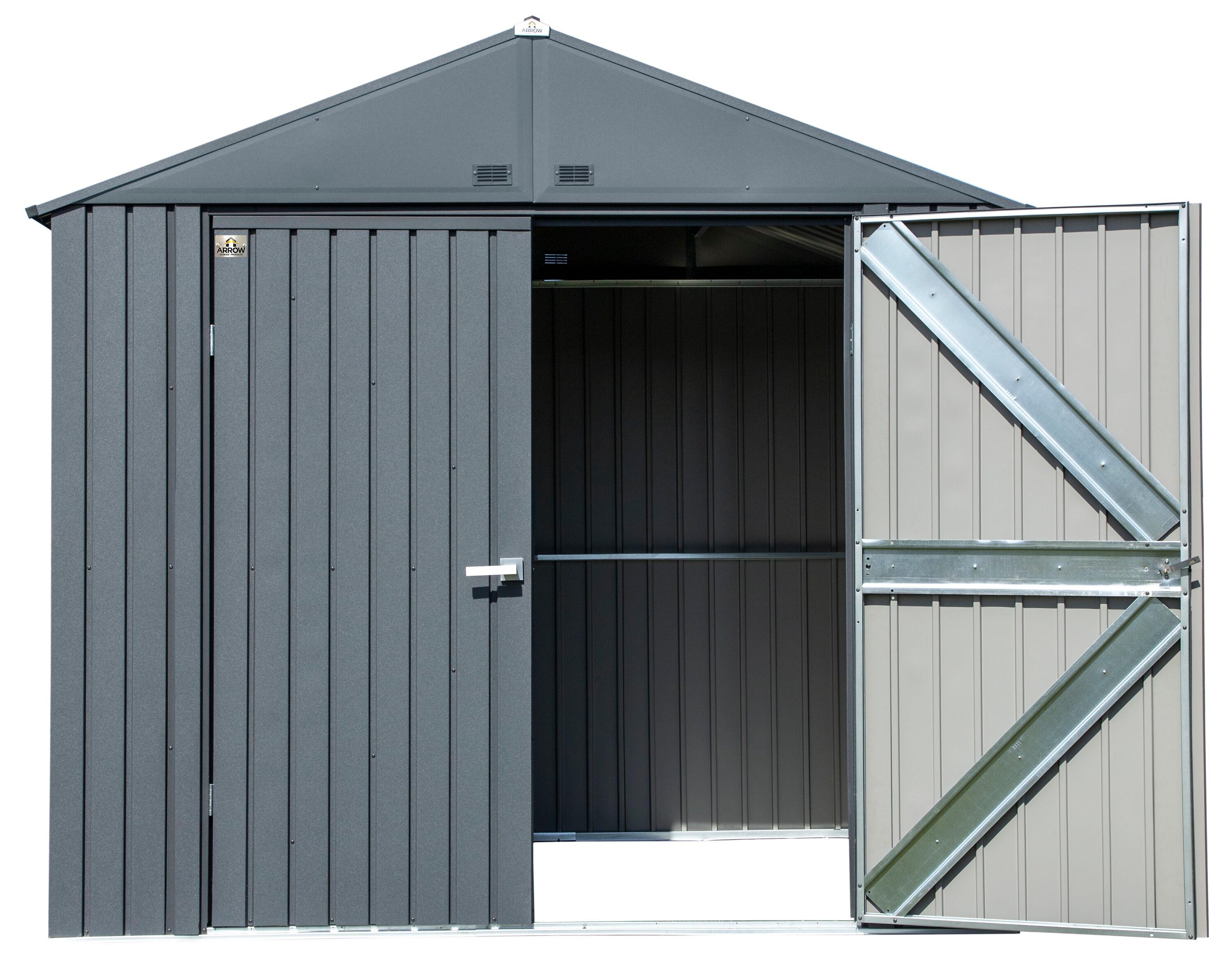 Elite 8.5 ft W x 6 ft D Metal Storage Shed