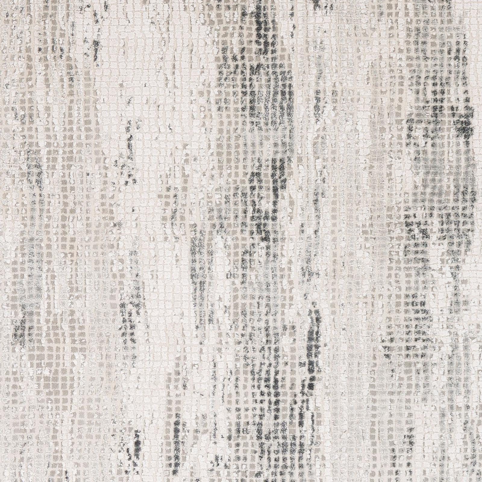 Reversible Gray 5' x 7' Wool-Blend Mid-Century Modern Area Rug