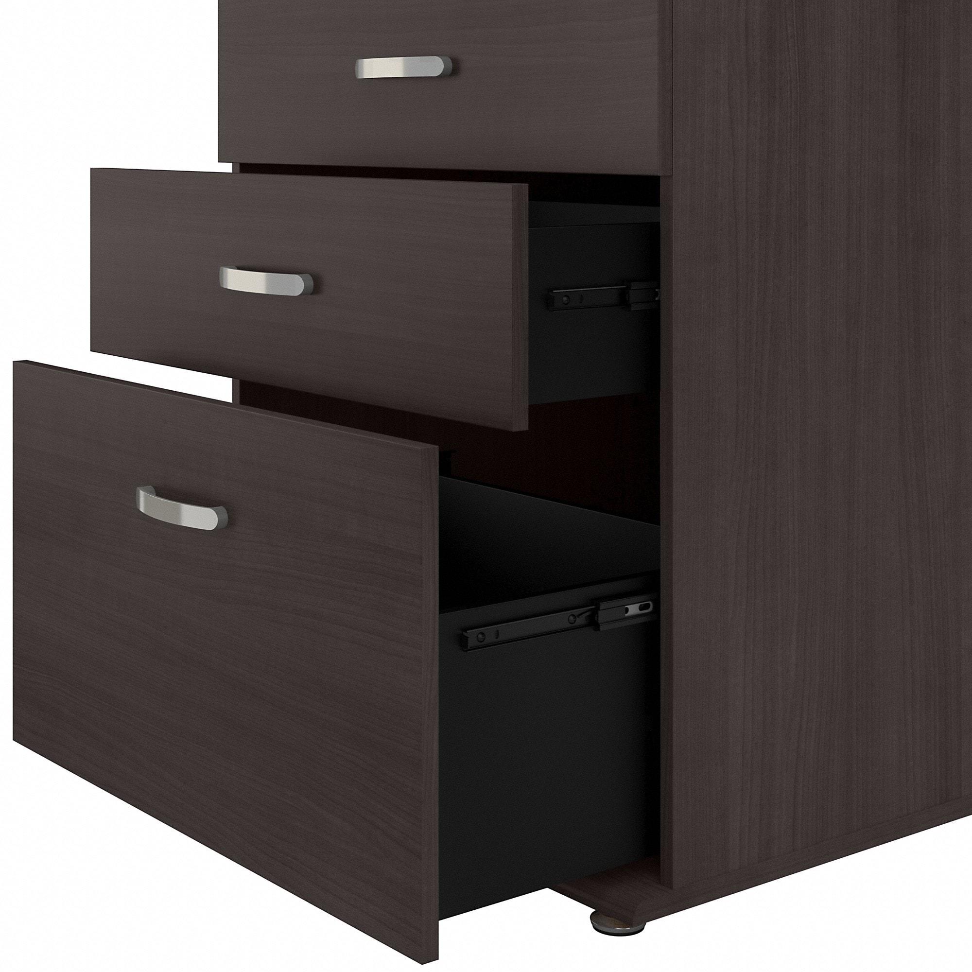 Universal Floor Storage Cabinet with Drawers in Storm Gray - Engineered Wood