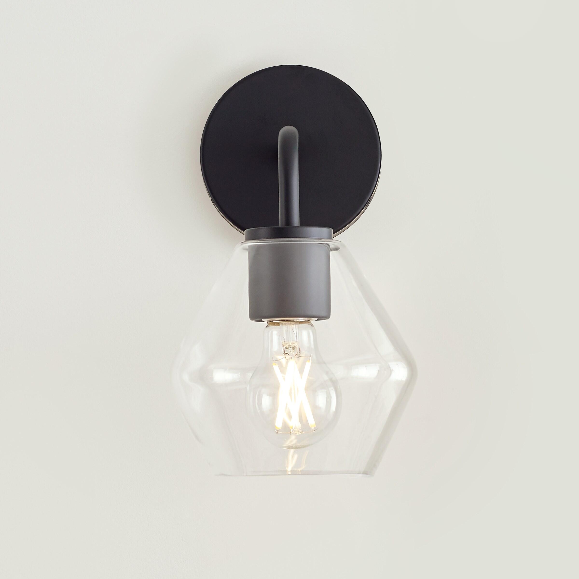 Midnight Black Industrial Farmhouse 1-Light Bath Vanity Pendant