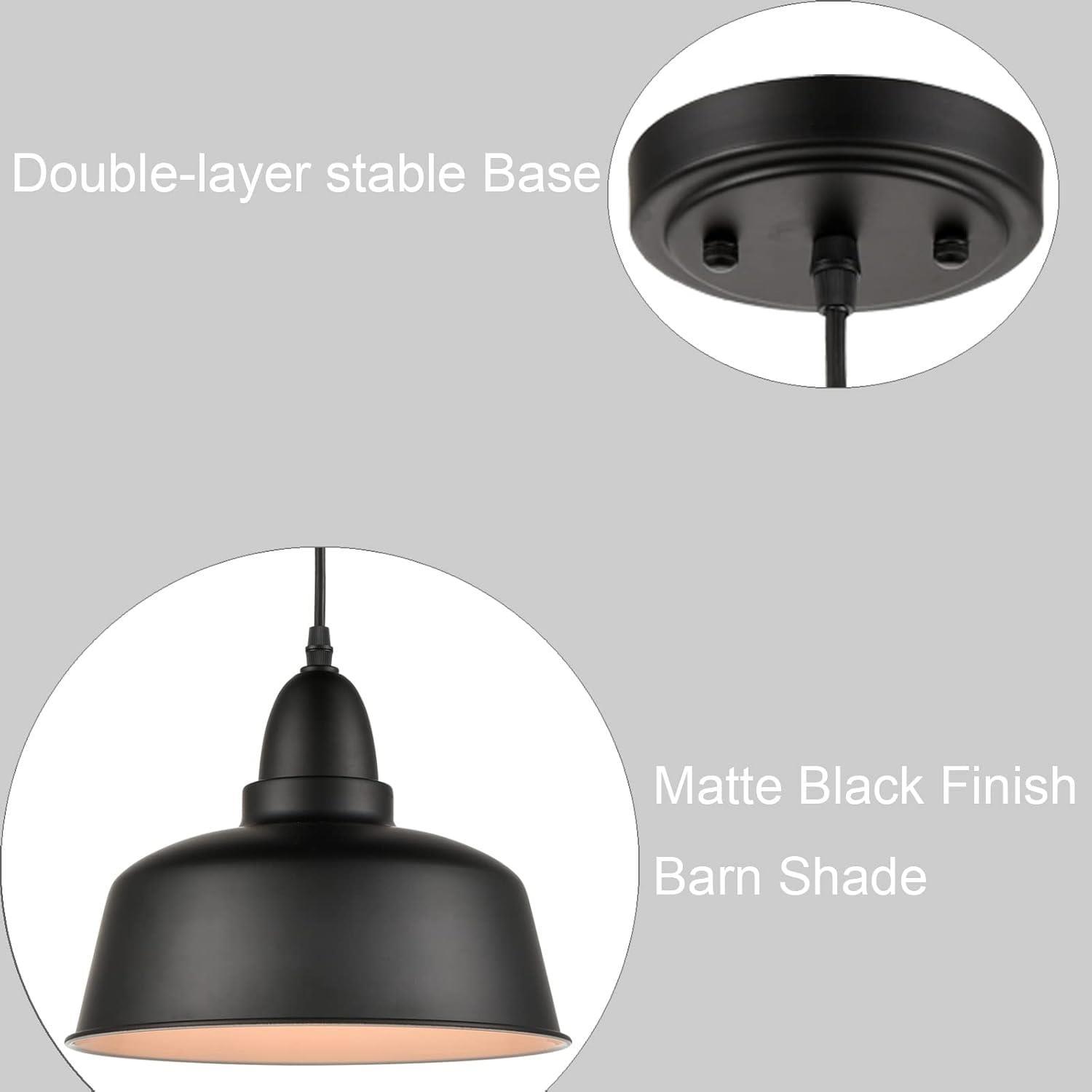 Matte Black Pendant Light 3 Pack Industrial Pendant