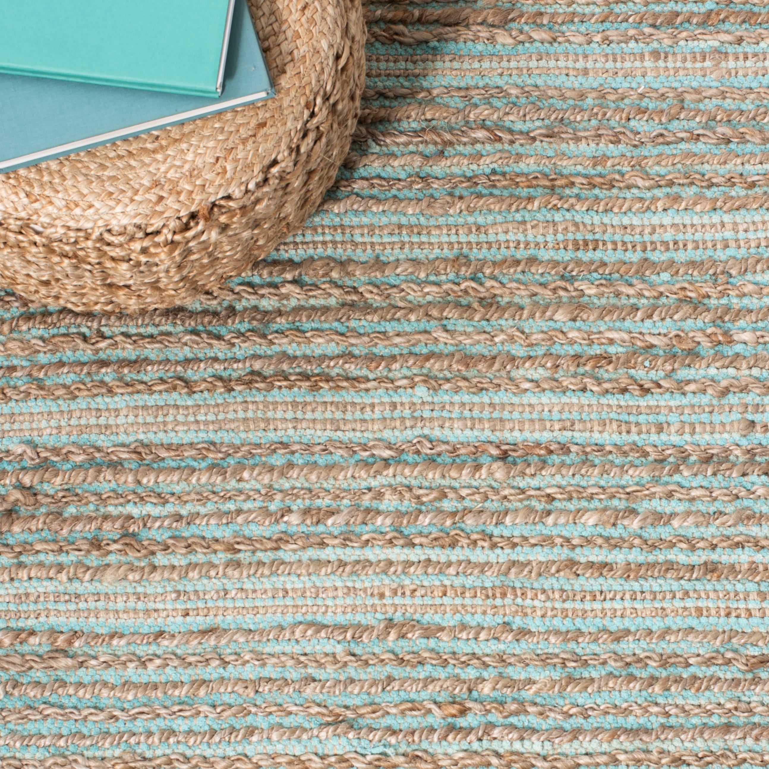 Cape Cod CAP851 Woven Indoor Area Rug - Aqua - 5'x8' - Safavieh