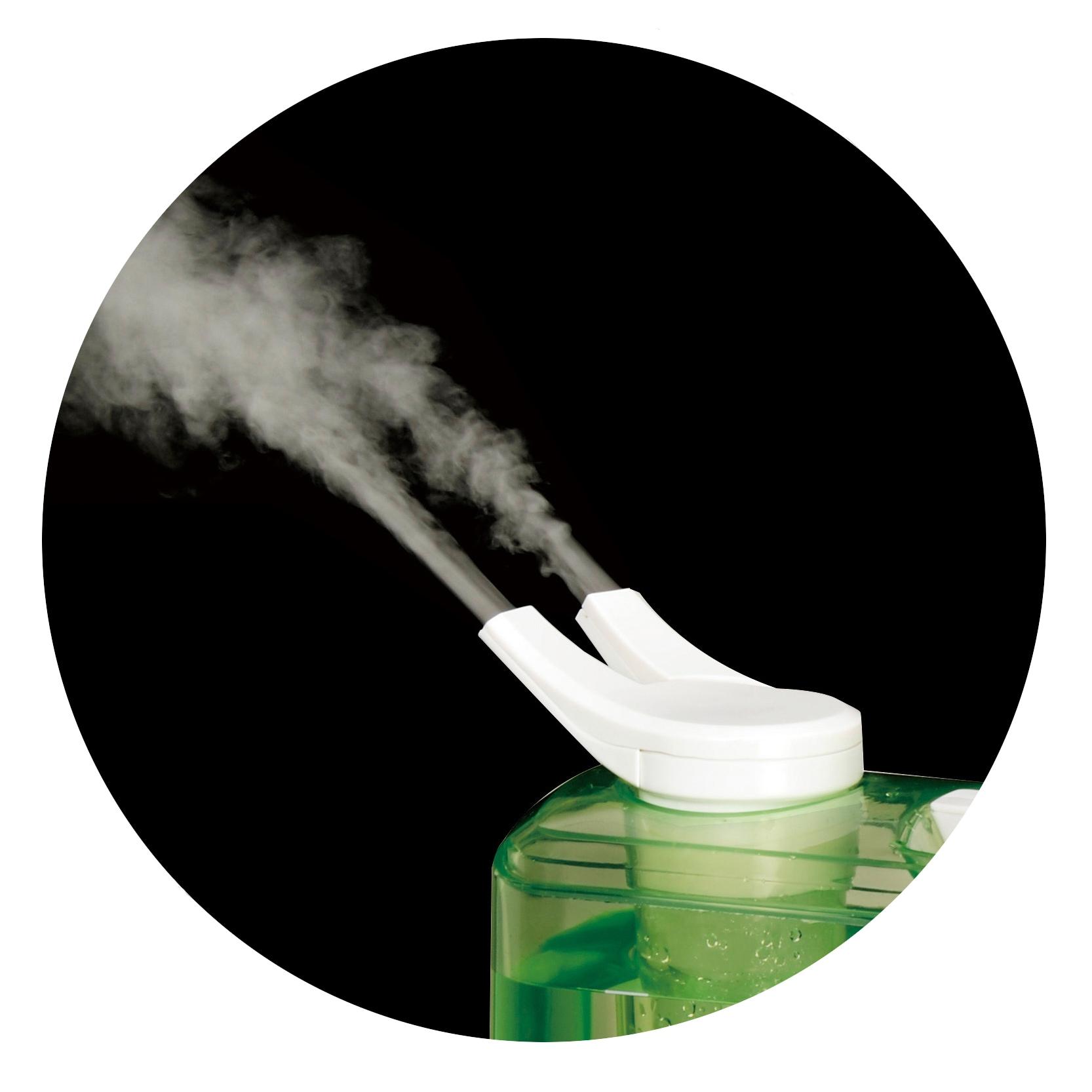 Sunpentown Dual Mist Humidifier with ION Exchange Filter, White