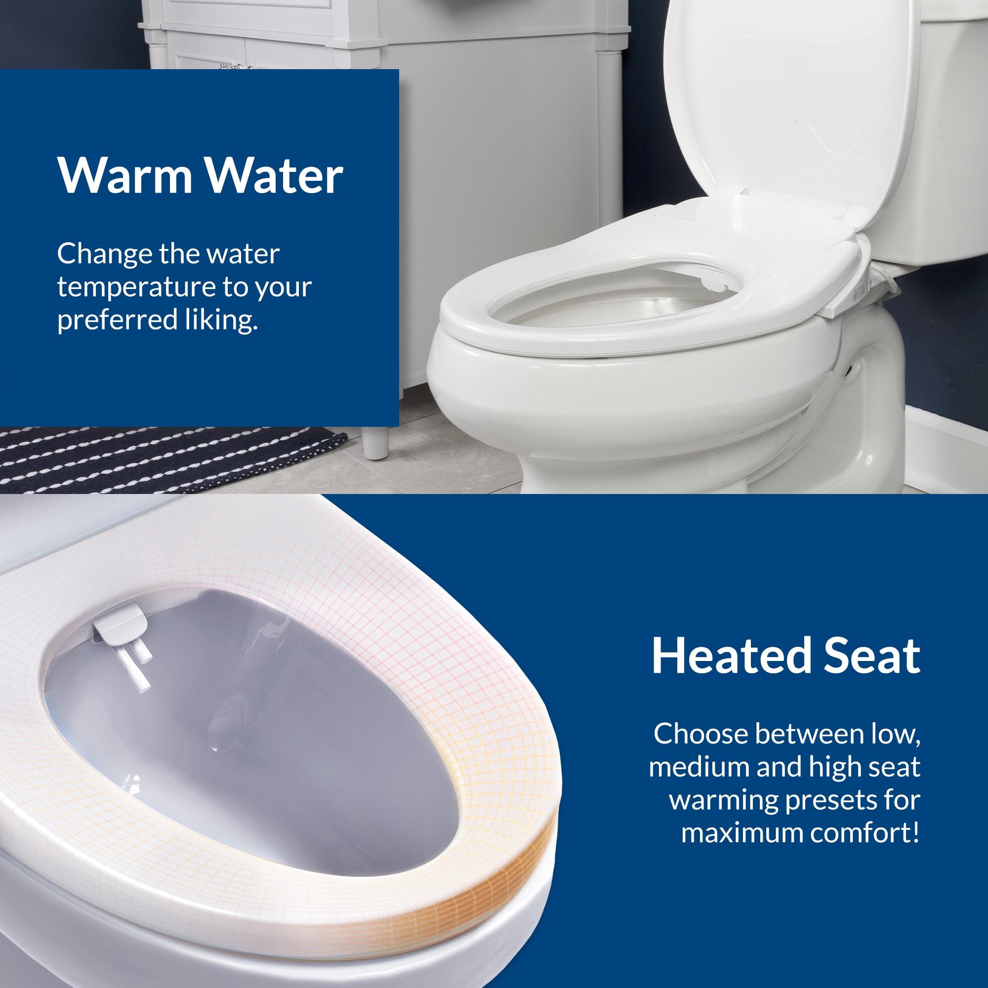 MyDepot Smart Bidet Toilet Seat with Heated Water,Adjustable Washing Settings,Warm Seat,Self-Cleaning