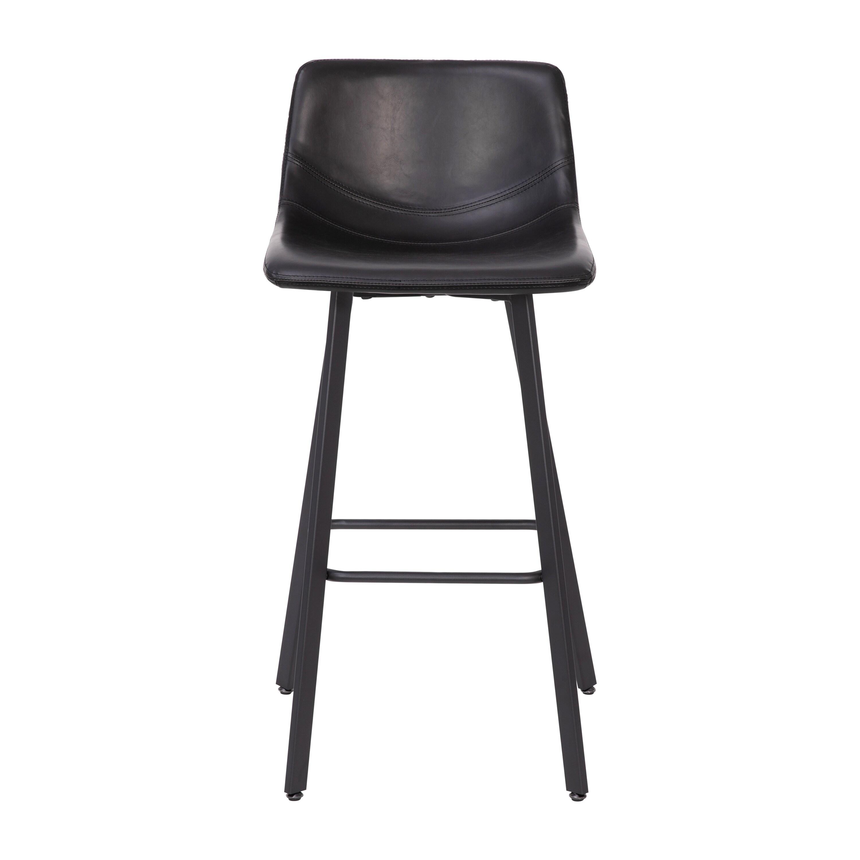 Brandy Upholstered Counter Stool with Metal Frame (Set of 2)