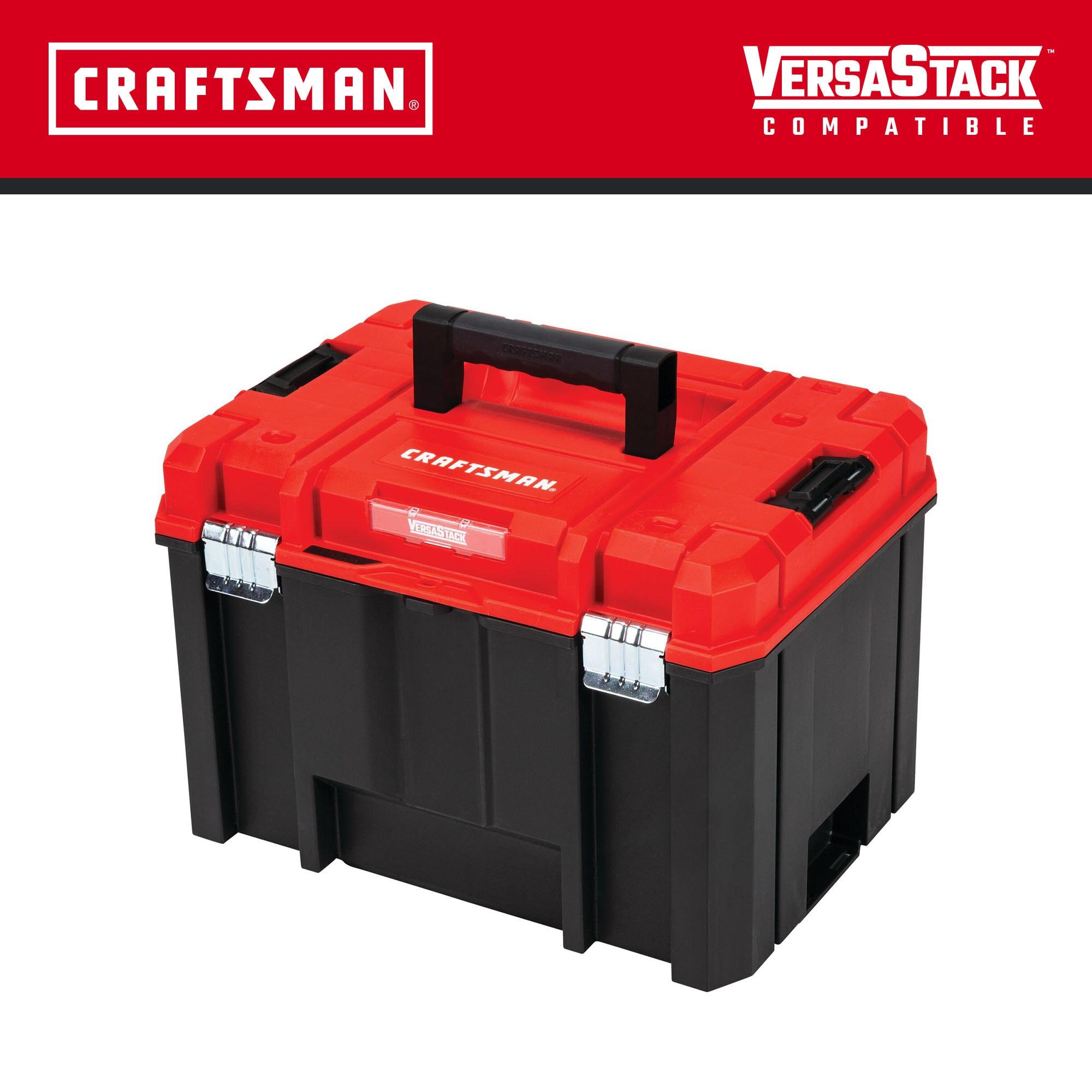 CRAFTSMAN Versastack System 17-in Red Plastic Lockable Tool Box