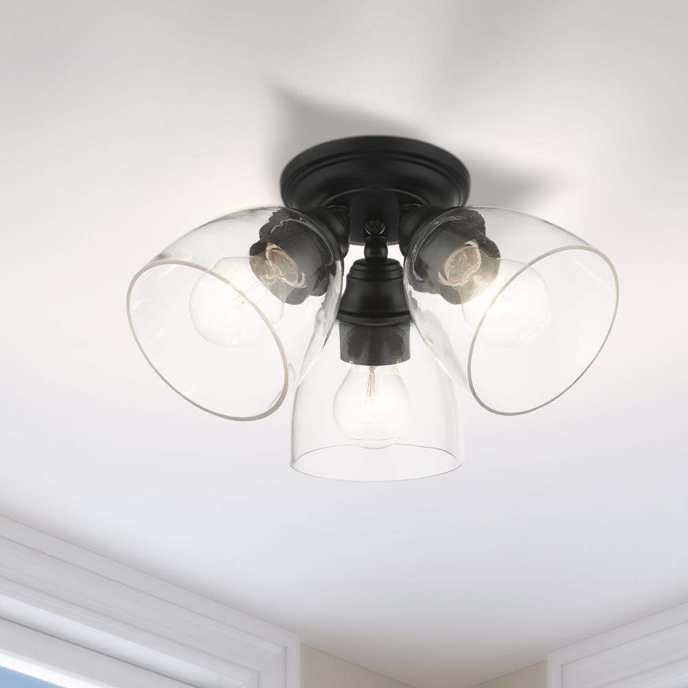 Livex Lighting Montgomery 3 - Light Flush Mount in  Black