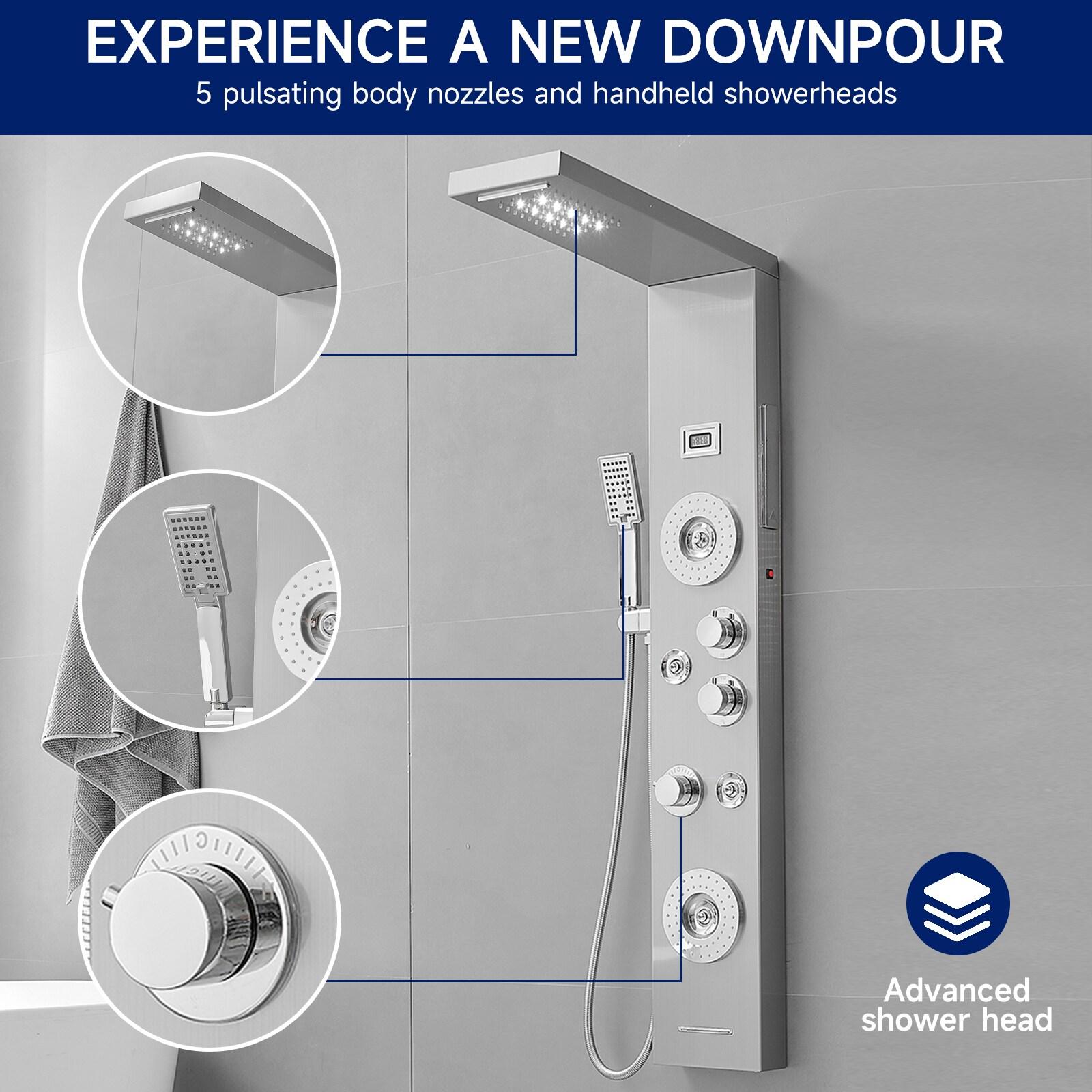 51.57'' Shower Panel with Fixed Shower Head