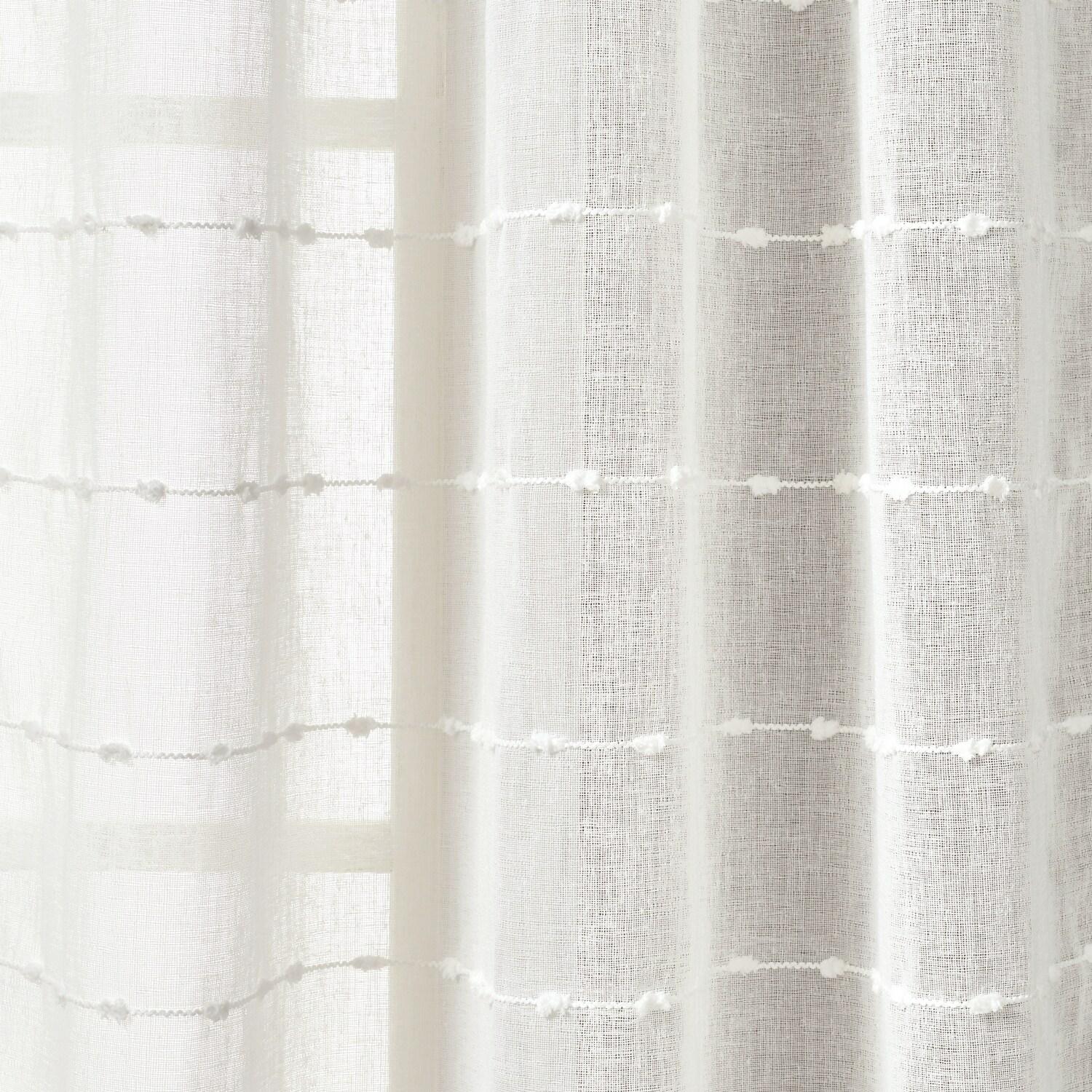 Lush Decor Solid Sheer Curtain Panels (Set of 2)
