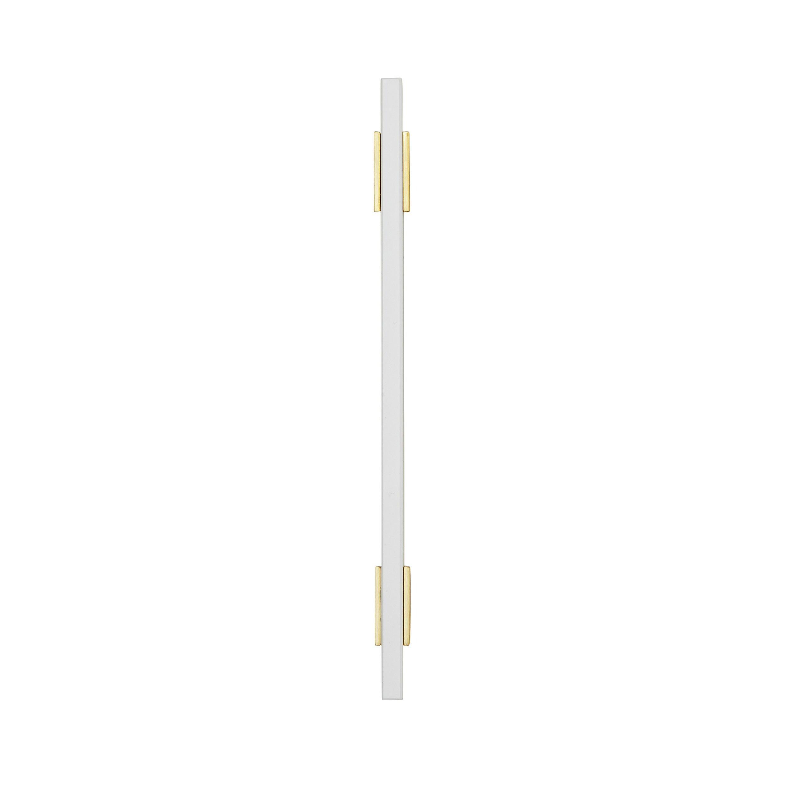 Amerock Urbanite 6-5/16 inch (160mm) Center-to-Center Brushed Gold/White Cabinet Pull