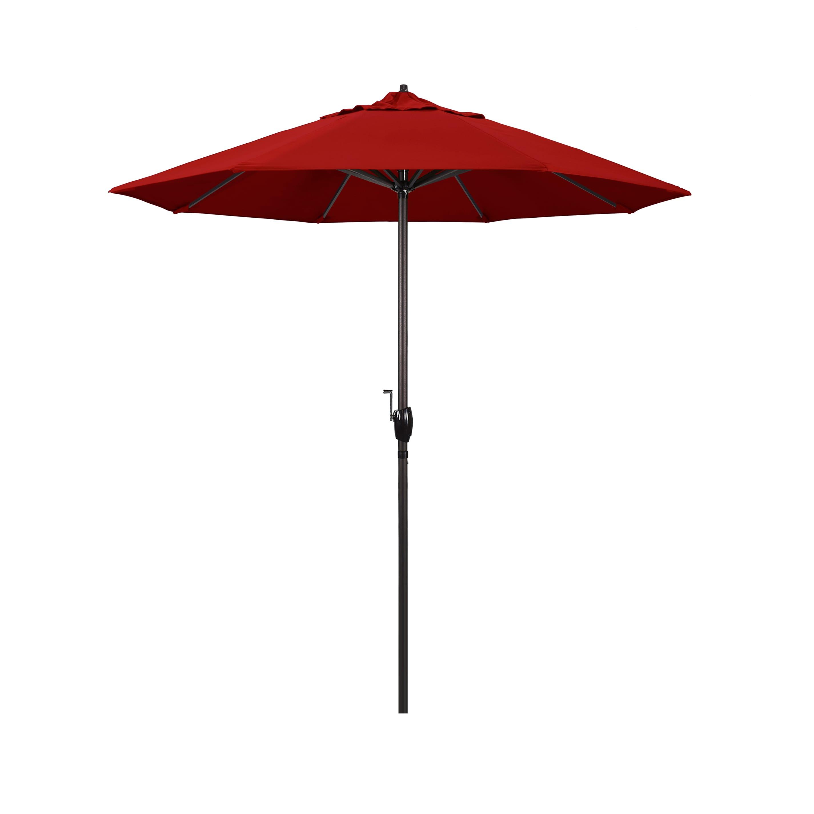 7.5 Ft Jockey Red Aluminum Patio Umbrella with Auto Tilt