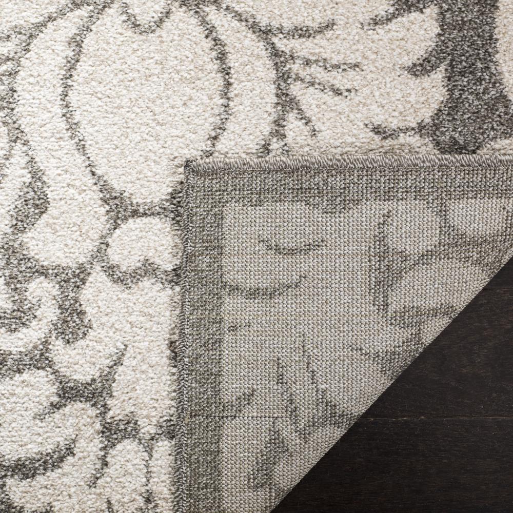 Amherst AMT427 Power Loomed Area Rug - Dark Grey/Beige - 7' Round - Safavieh.