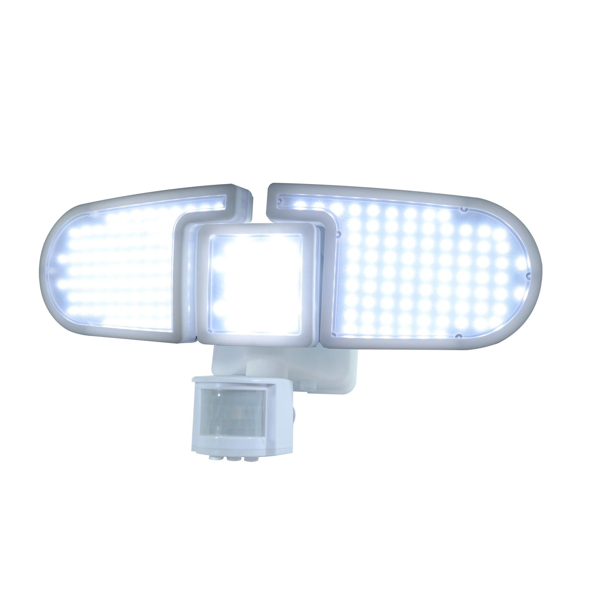 Nature Power 1 - Head LED Solar Powered Outdoor Security Flood Light with Motion Sensor and Timer (Set of 4)