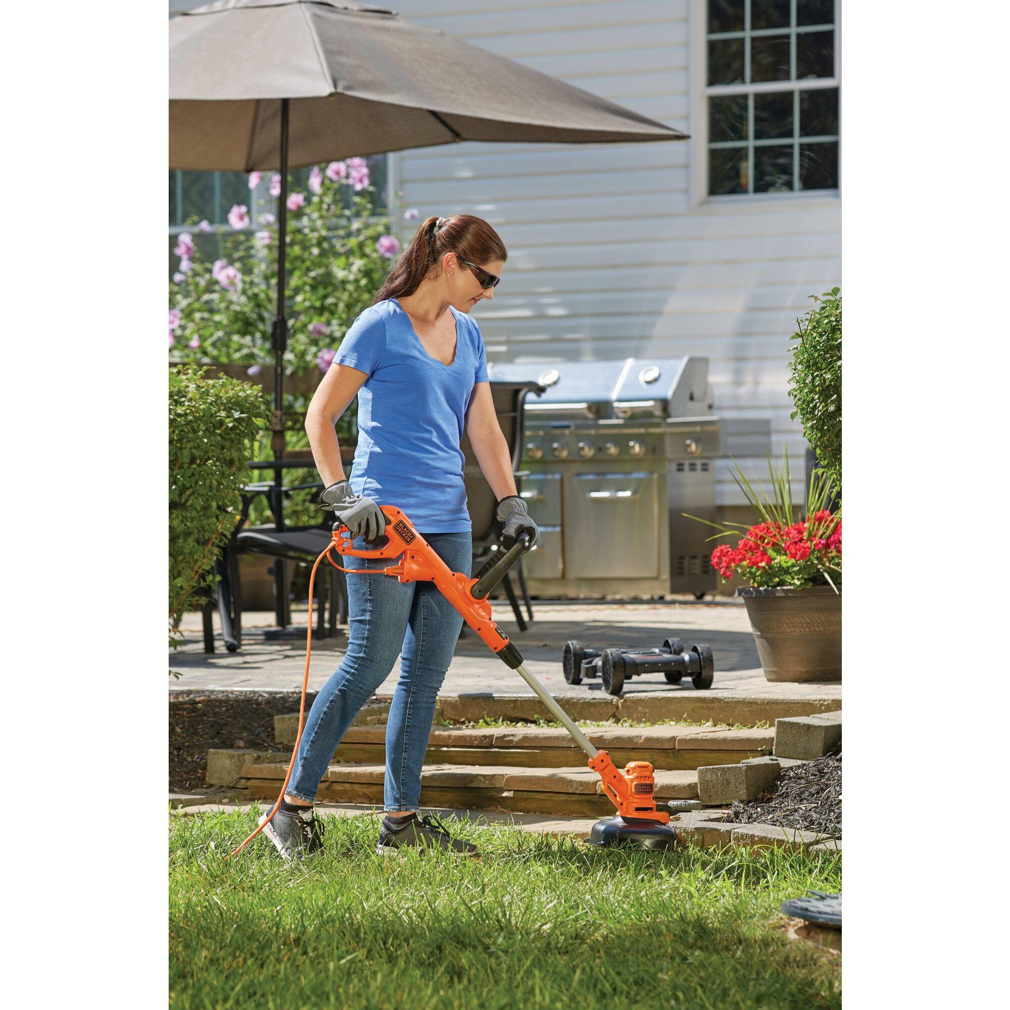 BLACK+DECKER Electric Lawn Mower, String Trimmer, Edger, 3-In-1, Corded, (BESTA512CM)